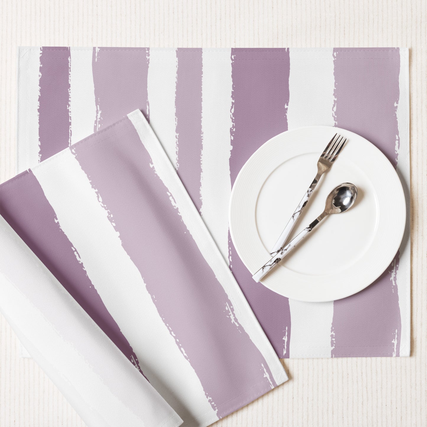 Placemat Set with Hand-painted Brush Stroke Print | PSBS-1251
