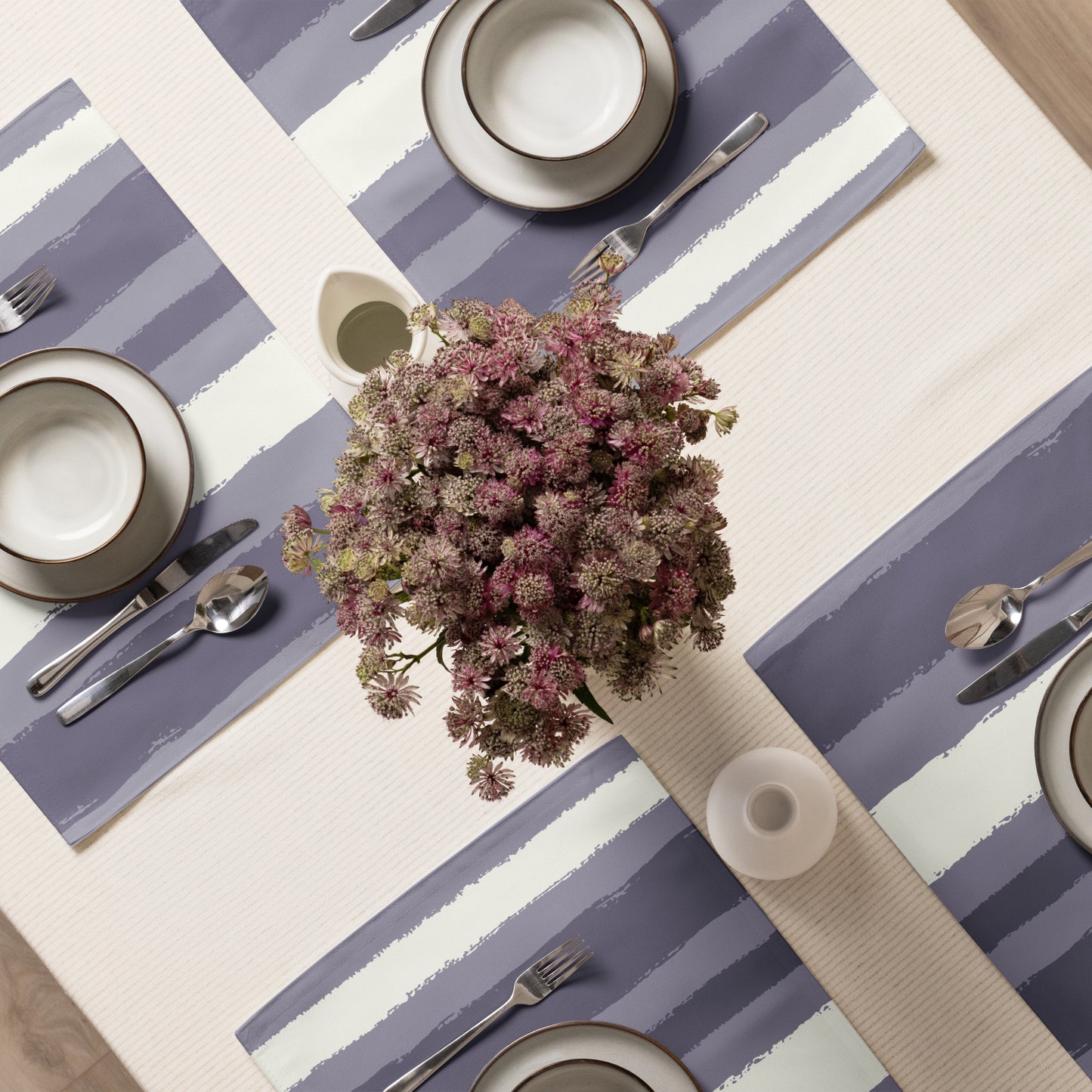 Placemat Set with Hand-painted Brush Stroke Print | PSBS-1262