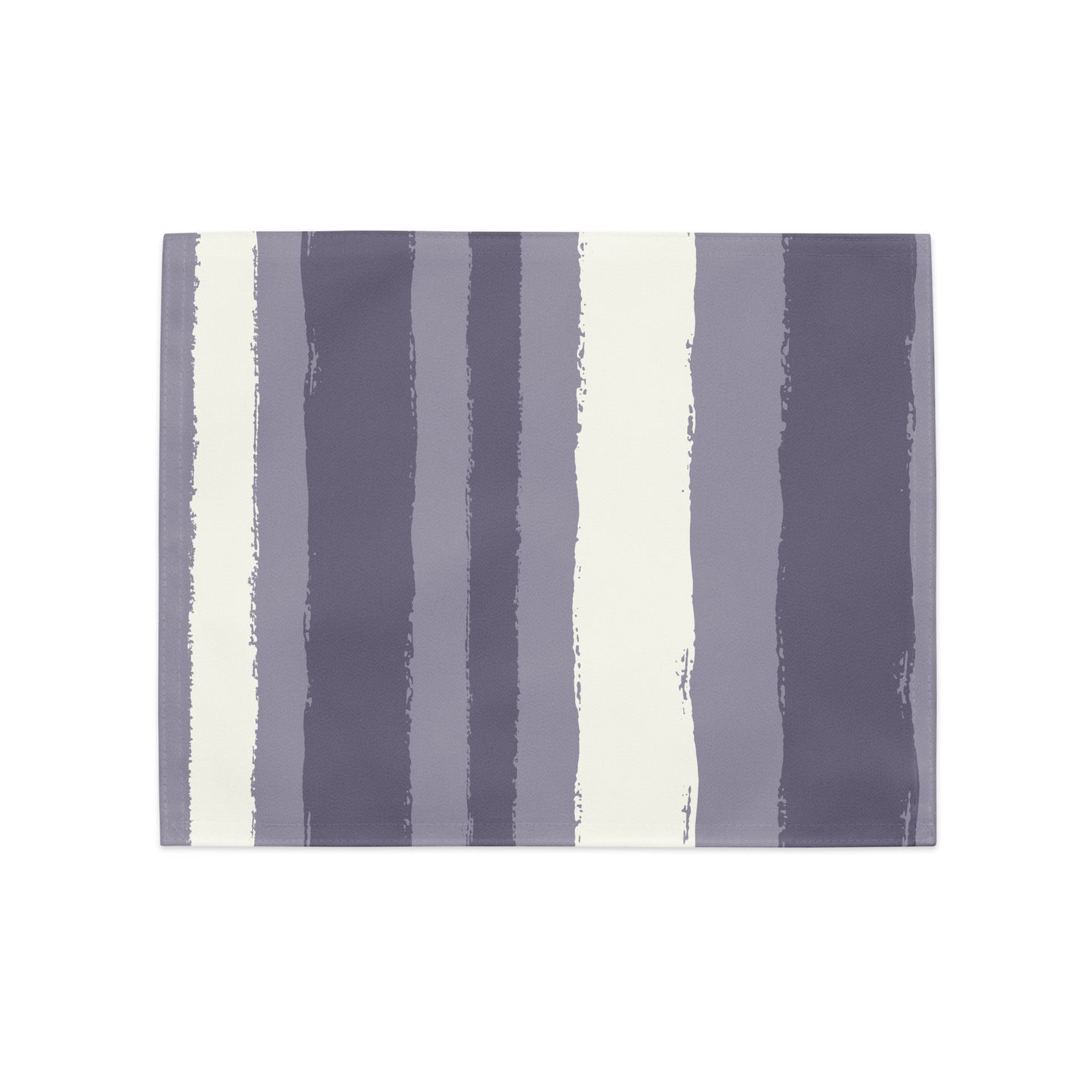 Two-tone Purple & White Polyester Placemats with Hand-painted Brush Stroke Print — Set of 4 #PSBS-1262