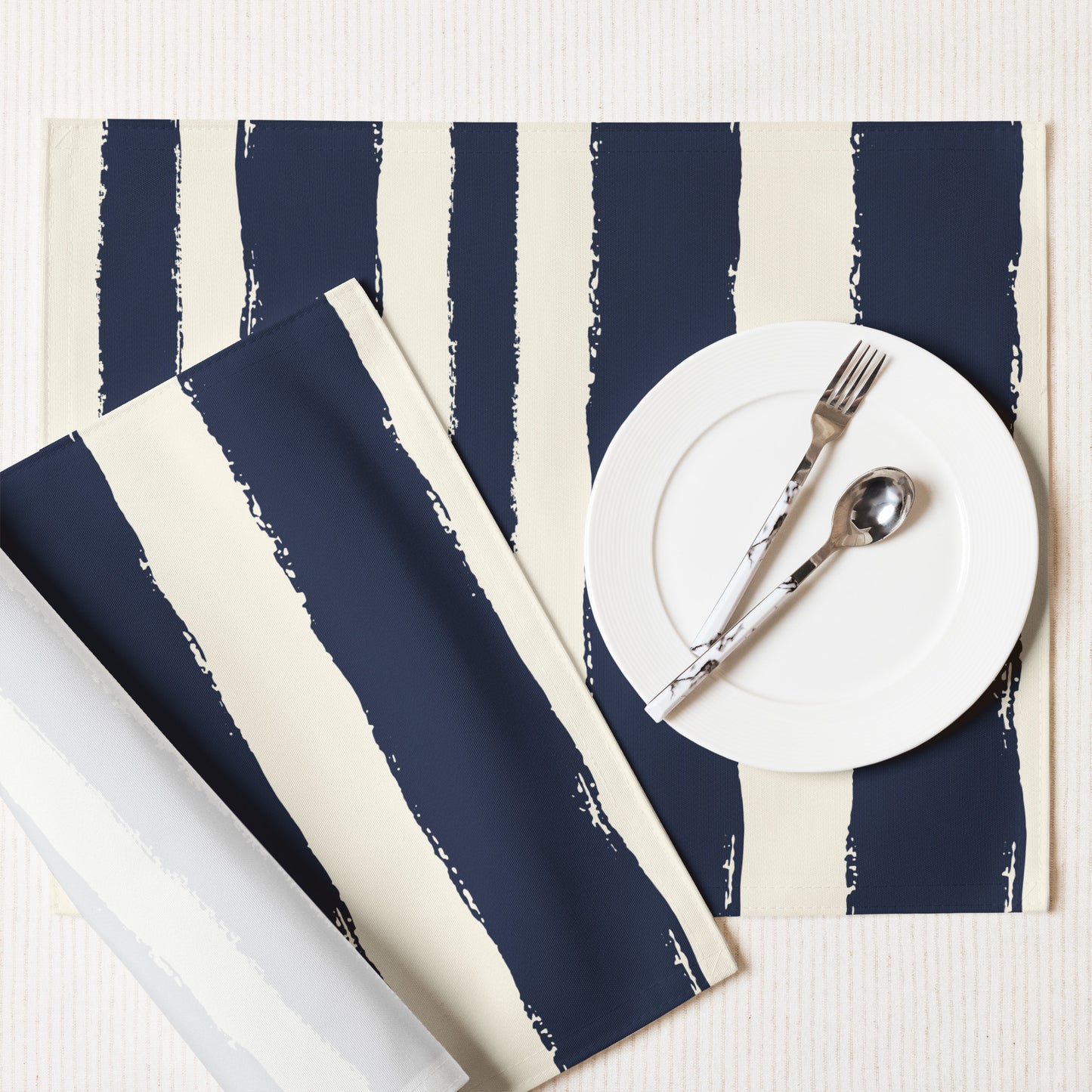 Placemat Set with Hand-painted Brush Stroke Print | PSBS-1273