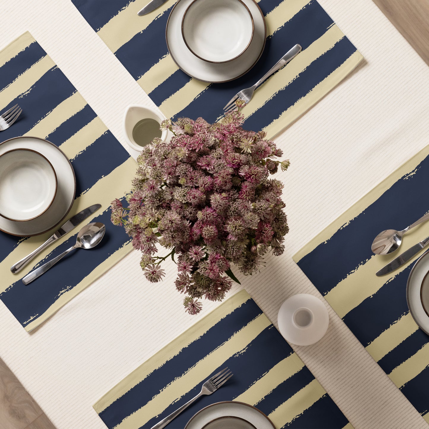 Placemat Set with Hand-painted Brush Stroke Print | PSBS-1274