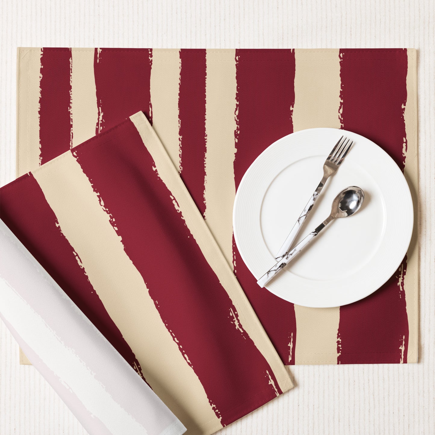 Placemat Set with Hand-painted Brush Stroke Print | PSBS-1285