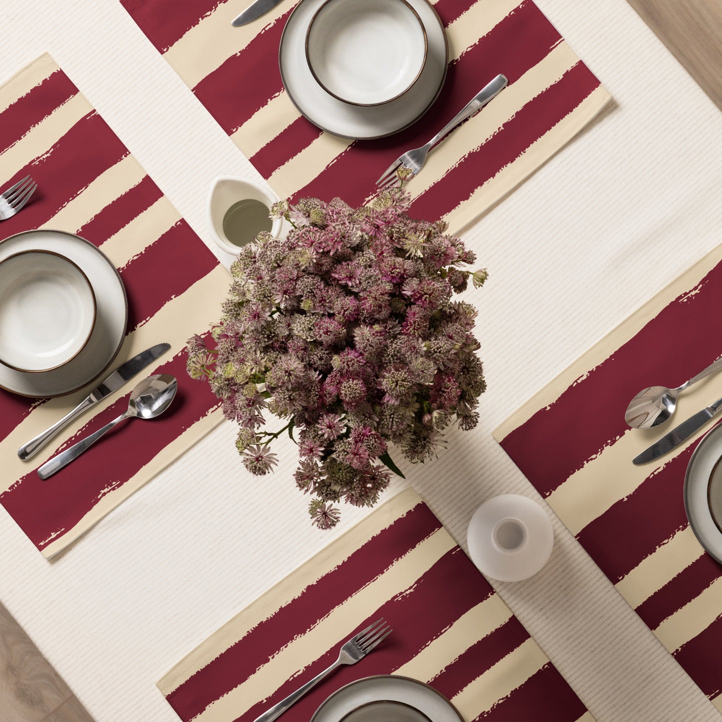 Placemat Set with Hand-painted Brush Stroke Print | PSBS-1285