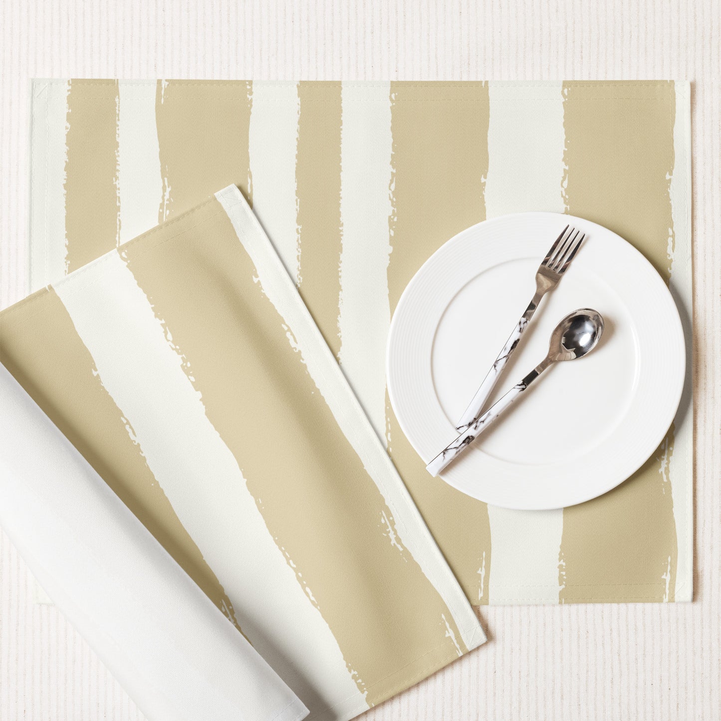 Placemat Set with Hand-painted Brush Stroke Print | PSBS-1371