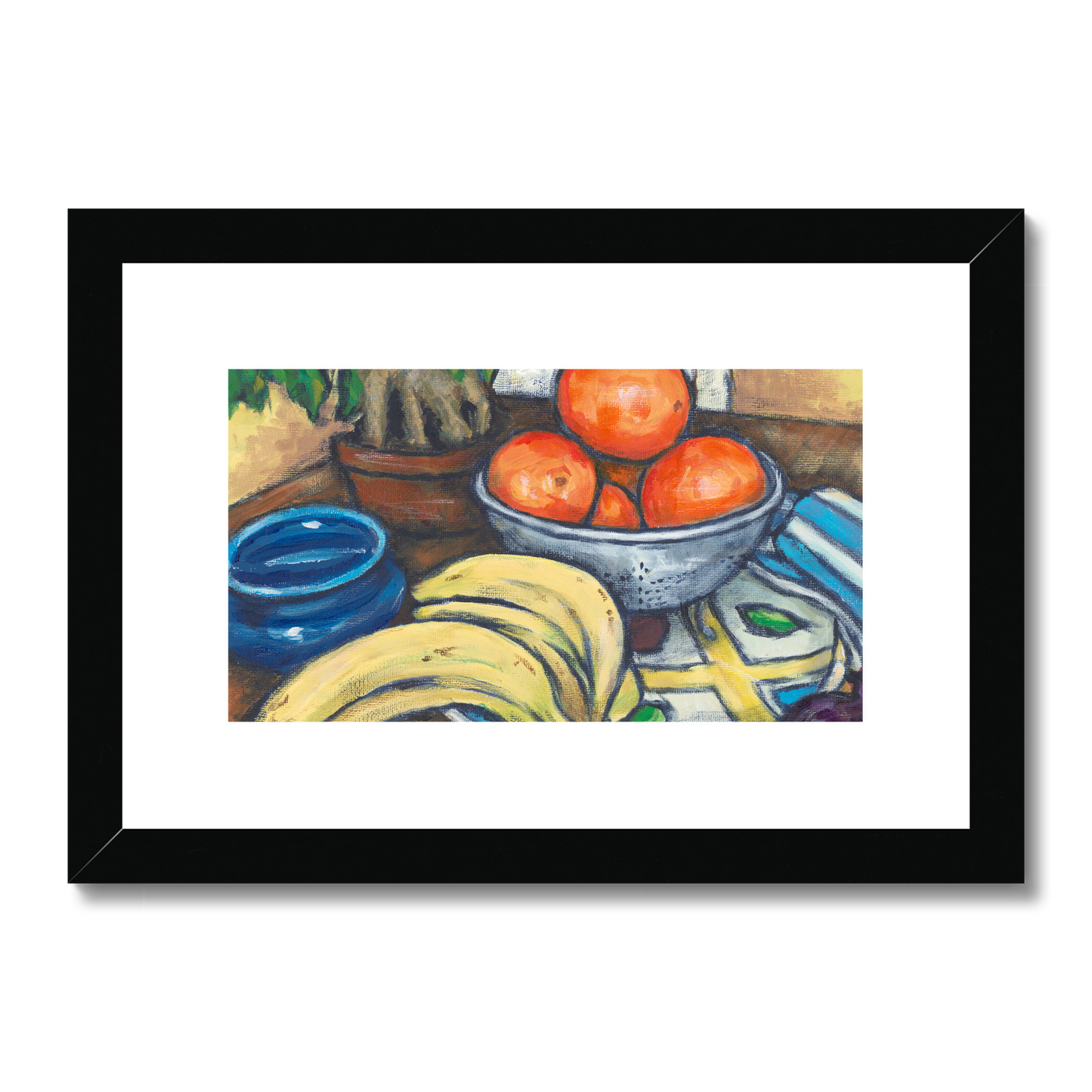 Framed Fine Art Print, White Mat - 8x6 10x8 12x8 inches | Still Life in Acrylic, FPH-1000-1104