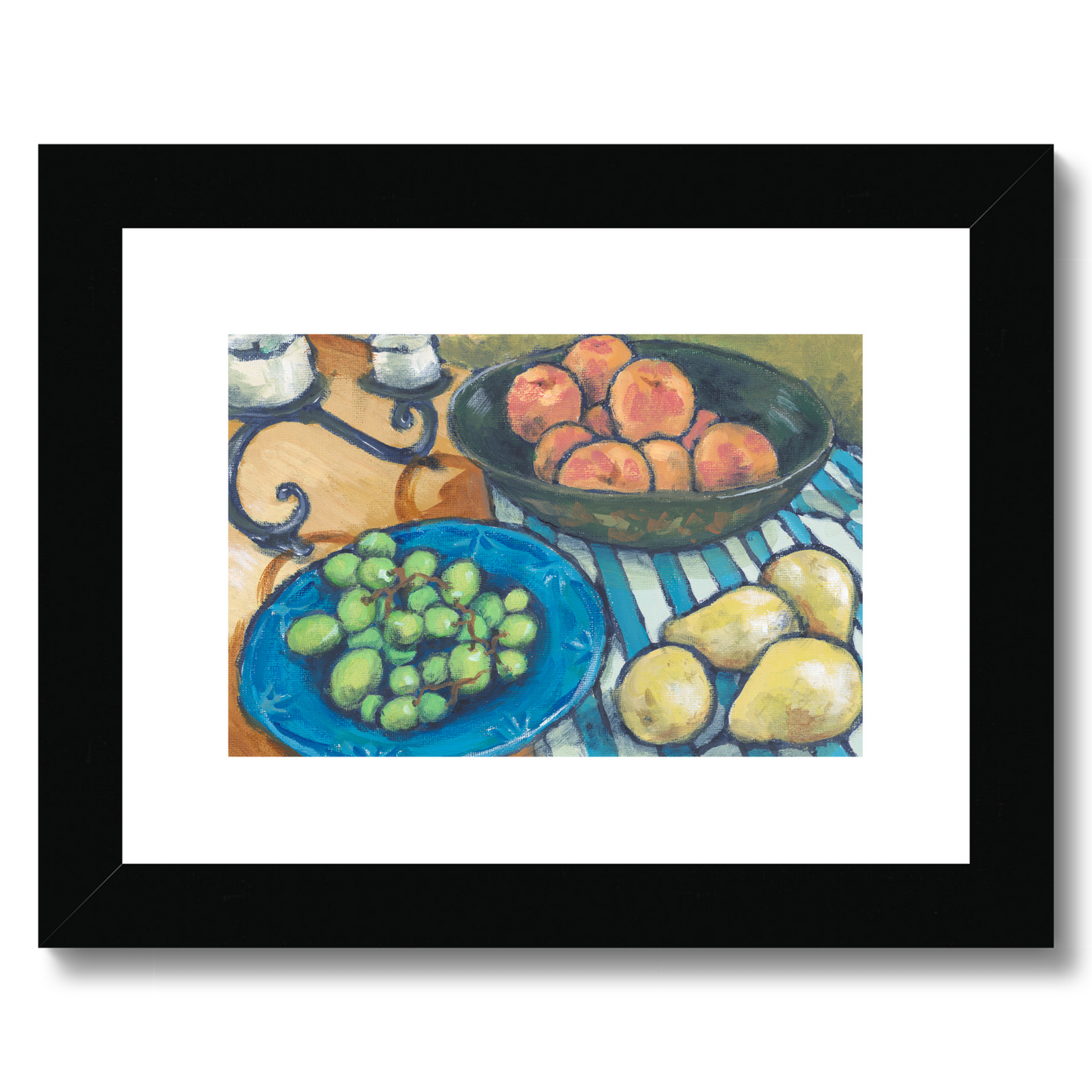 Framed Fine Art Print, White Mat - 8x6 10x8 12x8 inches | Still Life in Acrylic, FPH-1000-1103