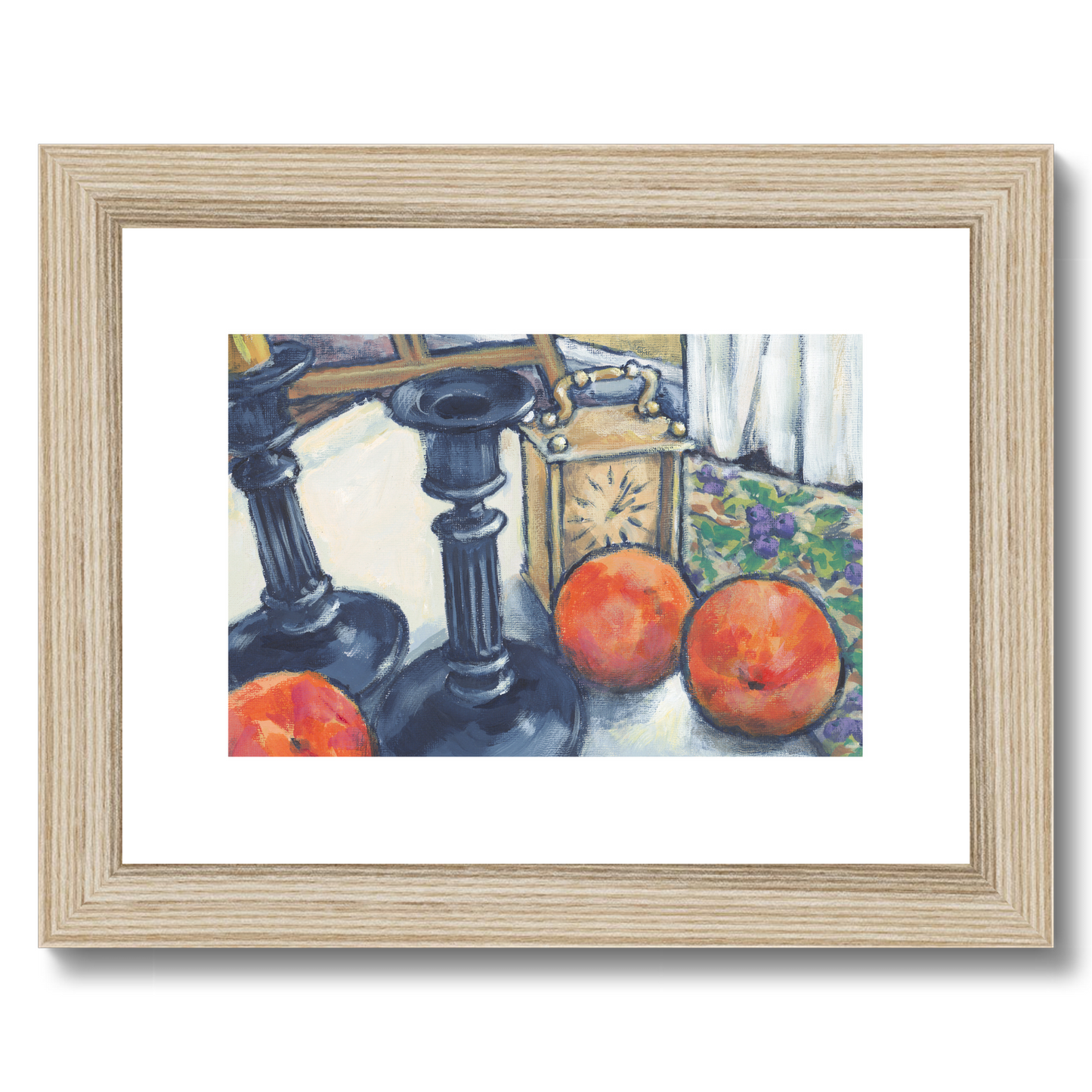 Framed Fine Art Print, White Mat - 8x6 10x8 12x8 inches | Still Life in Acrylic, FPH-1000-1102