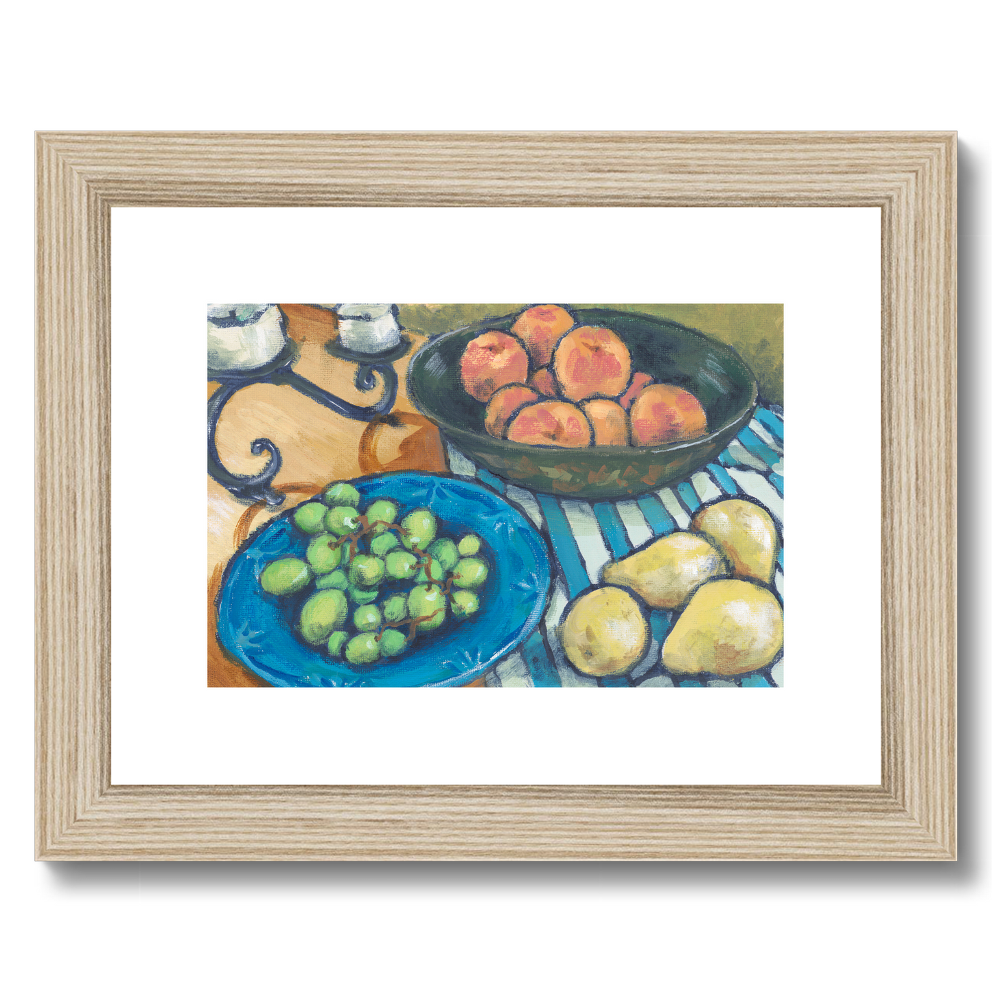 Framed Fine Art Print, White Mat - 8x6 10x8 12x8 inches | Still Life in Acrylic, FPH-1000-1103