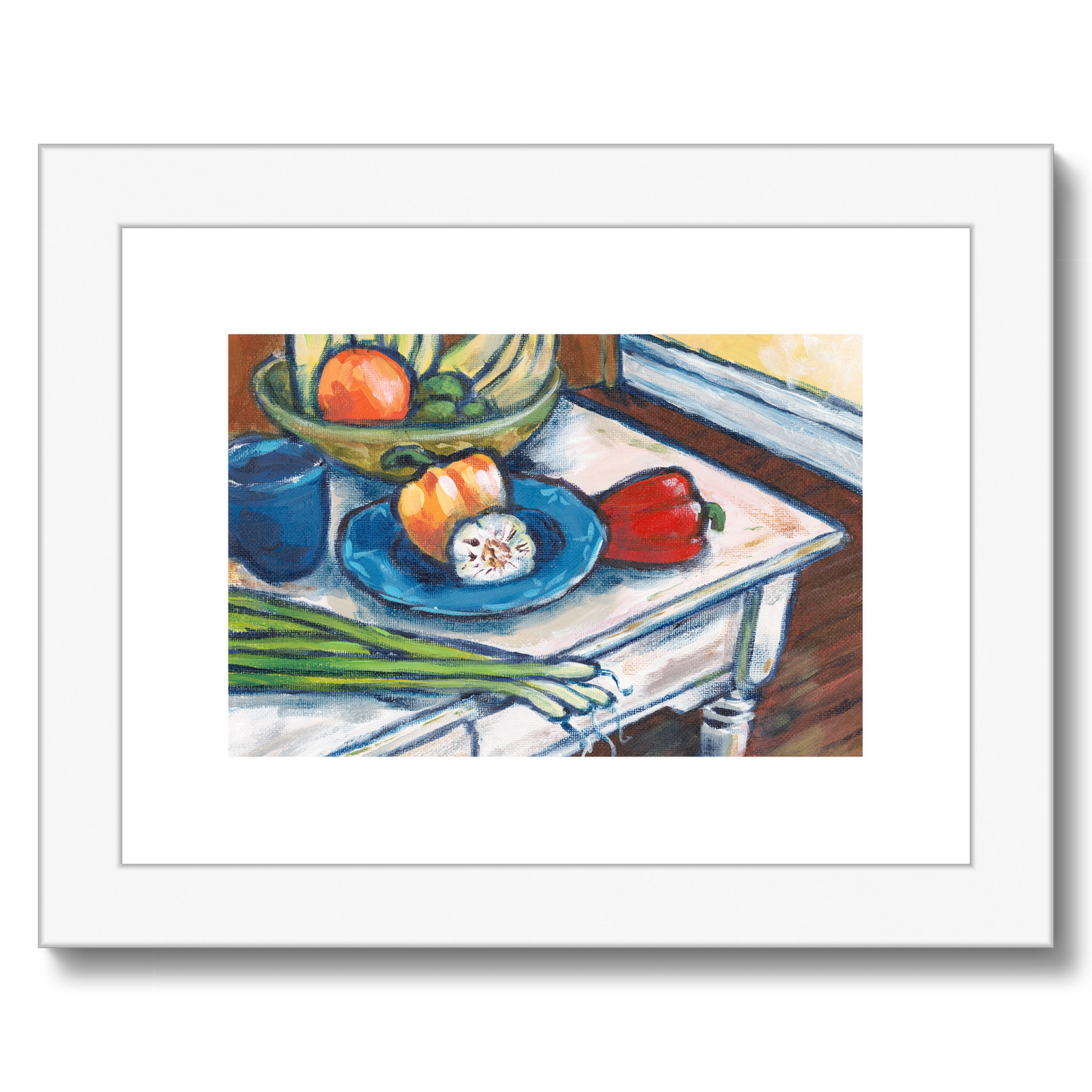 Framed Fine Art Print, White Mat - 8x6 10x8 12x8 inches | Still Life in Acrylic, FPH-1000-1101