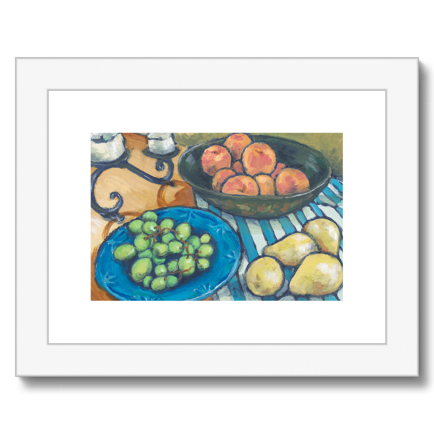 Framed Fine Art Print, White Mat - 8x6 10x8 12x8 inches | Still Life in Acrylic, FPH-1000-1103