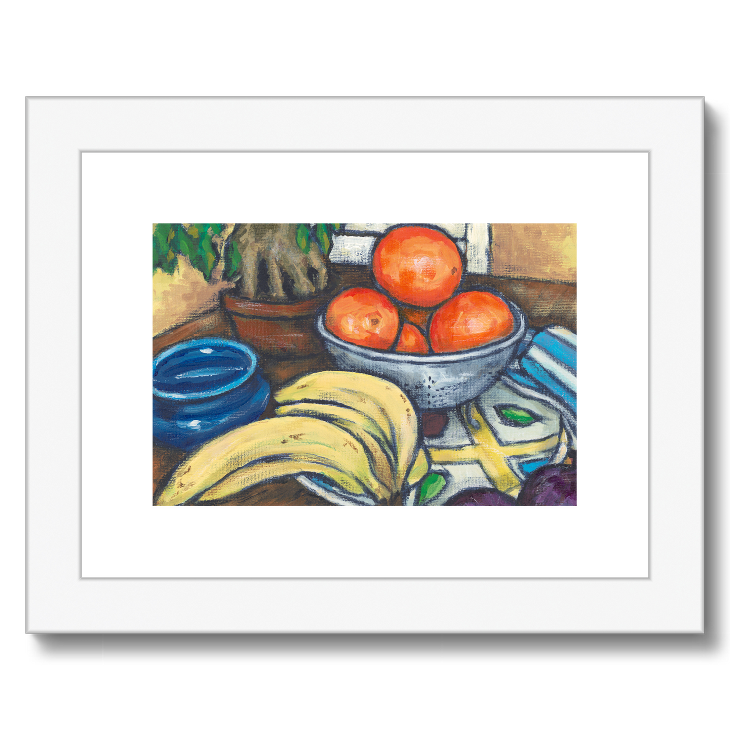 Framed Fine Art Print, White Mat - 8x6 10x8 12x8 inches | Still Life in Acrylic, FPH-1000-1104