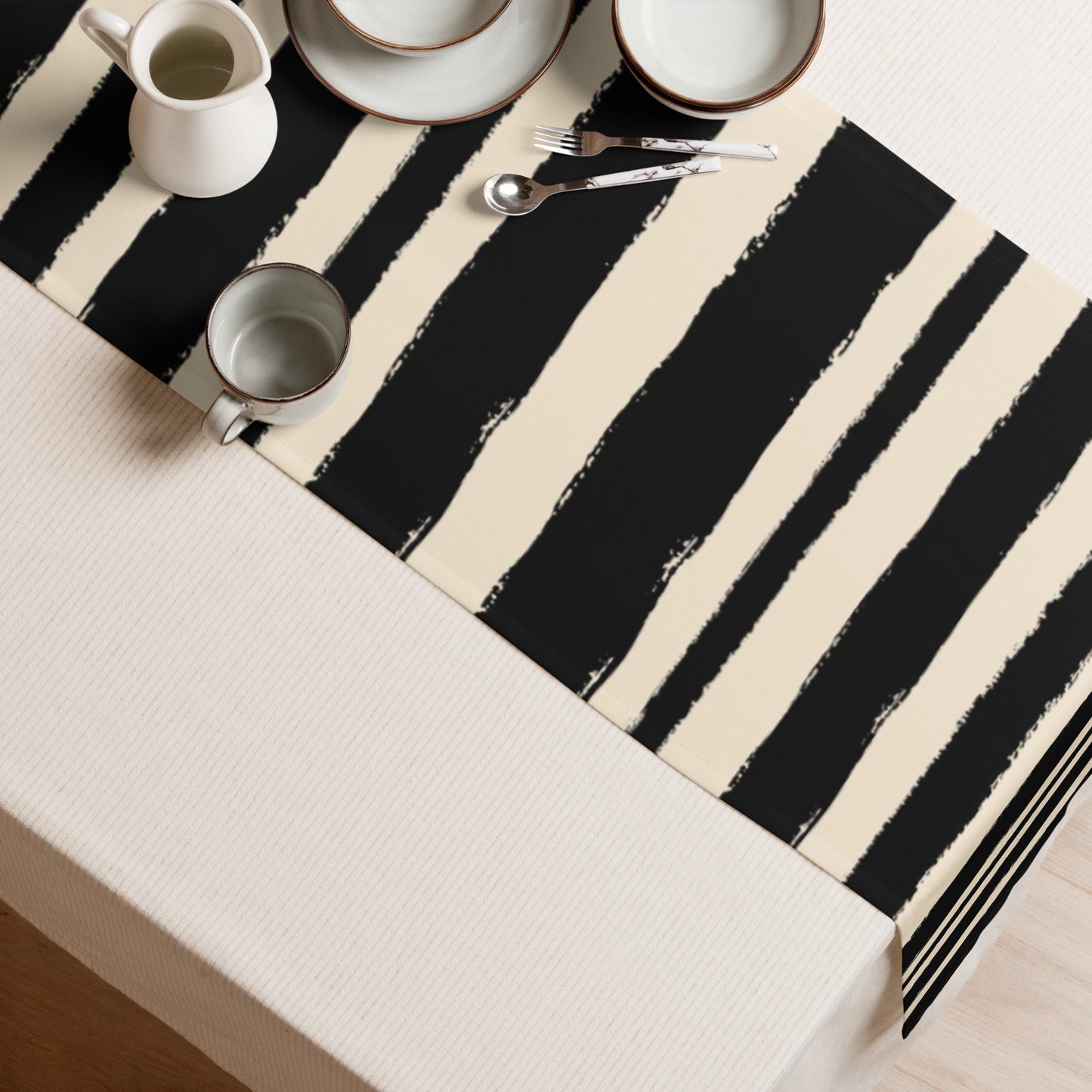 Table Runner with Hand-painted Brush Stroke Print | TRBS-1015