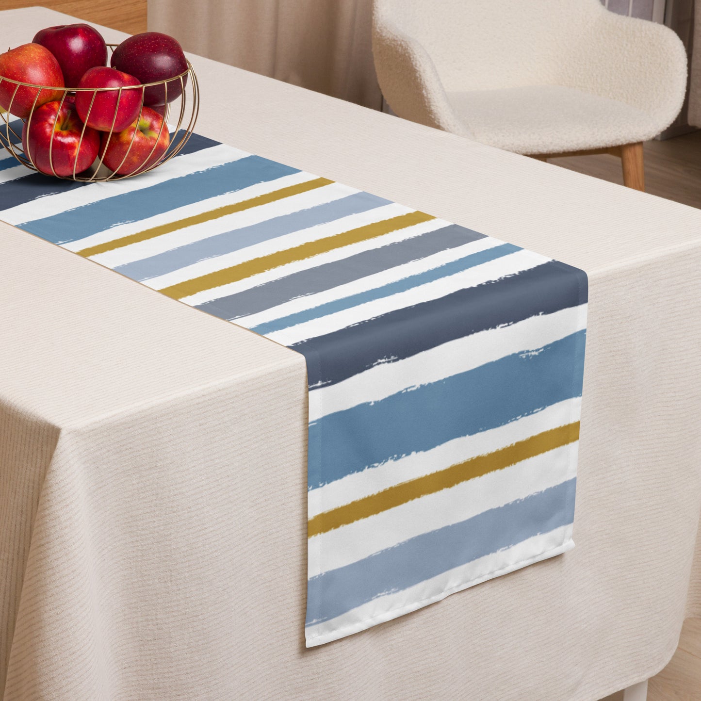 Table Runner with Hand-painted Brush Stroke Print | TRBS-1020
