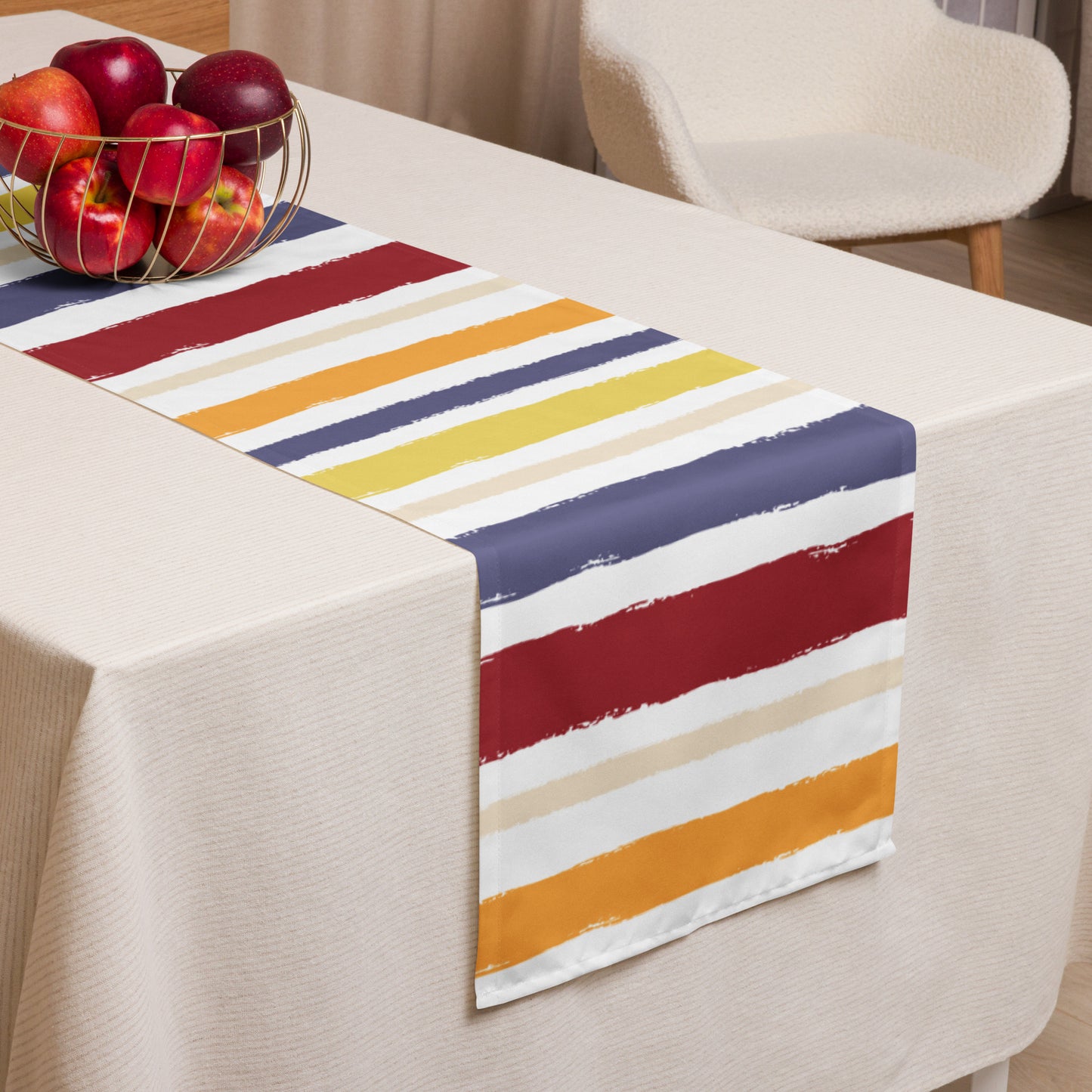Table Runner with Hand-painted Brush Stroke Print | TRBS-1030