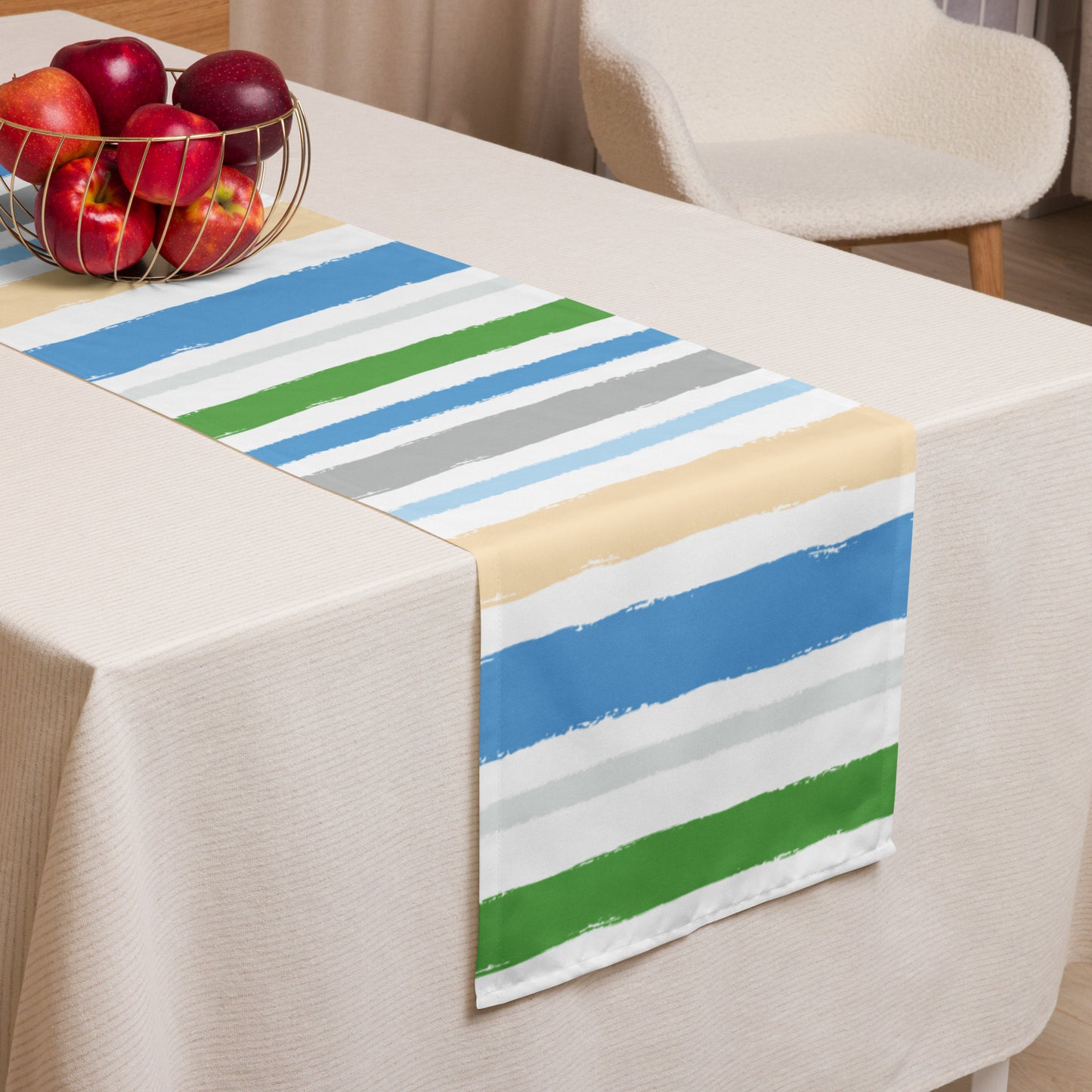 Table Runner with Hand-painted Brush Stroke Print | TRBS-1100