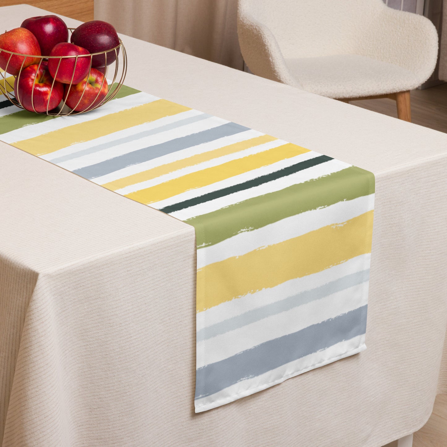 Table Runner with Hand-painted Brush Stroke Print | TRBS-1120
