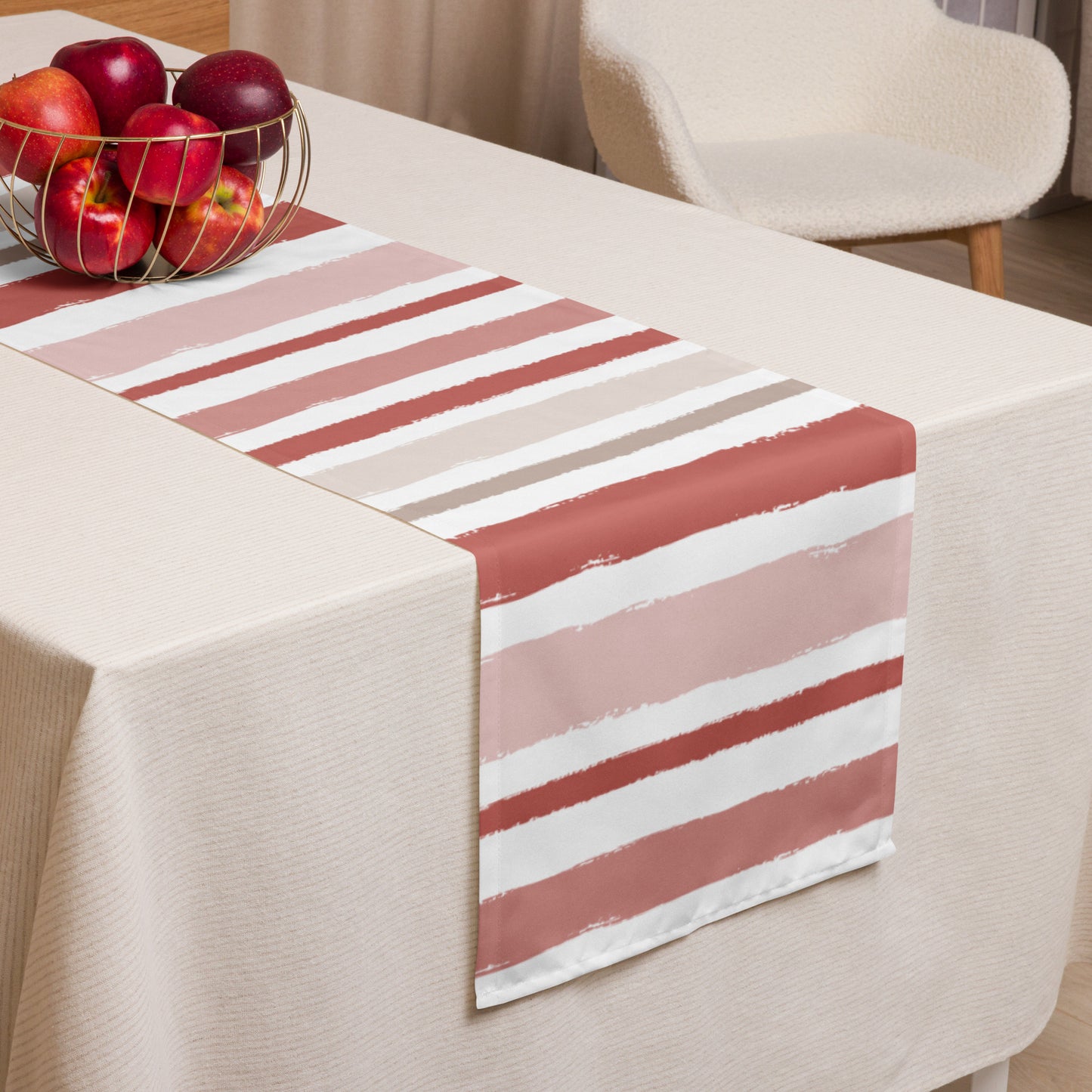 Table Runner with Hand-painted Brush Stroke Print | TRBS-1137