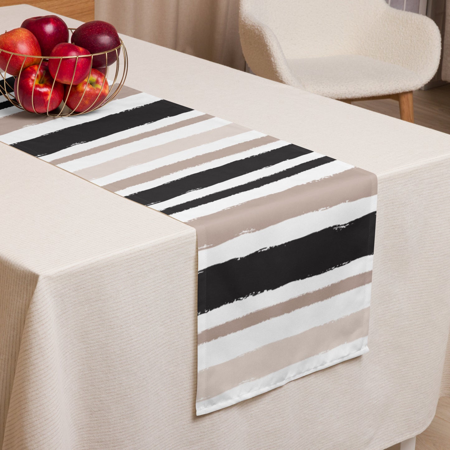 Table Runner with Hand-painted Brush Stroke Print | TRBS-1138