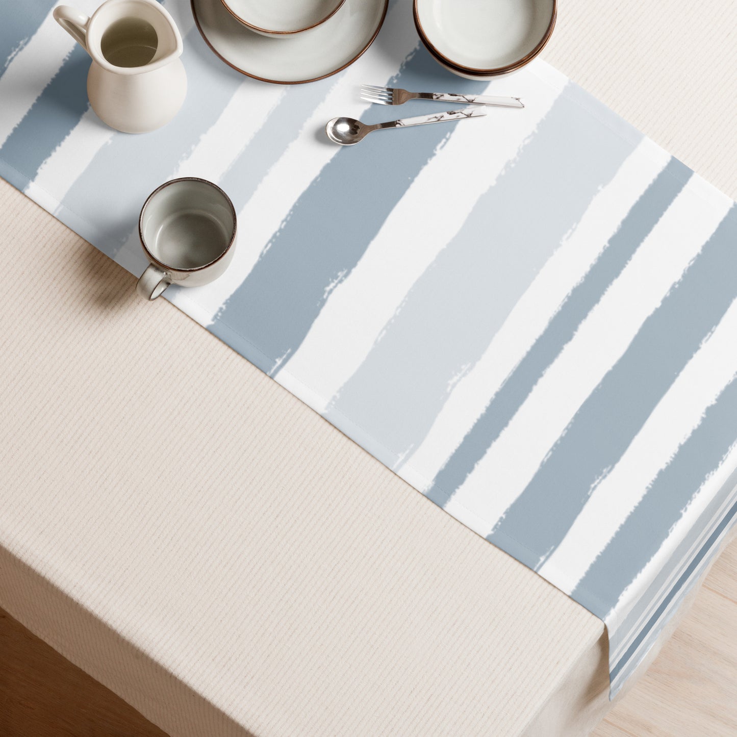 Table Runner with Hand-painted Brush Stroke Print | TRBS-1141