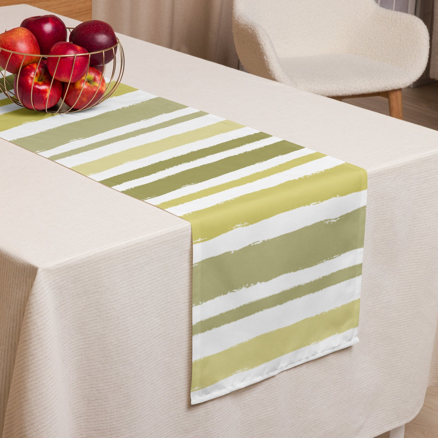 Table Runner with Hand-painted Brush Stroke Print | TRBS-1142