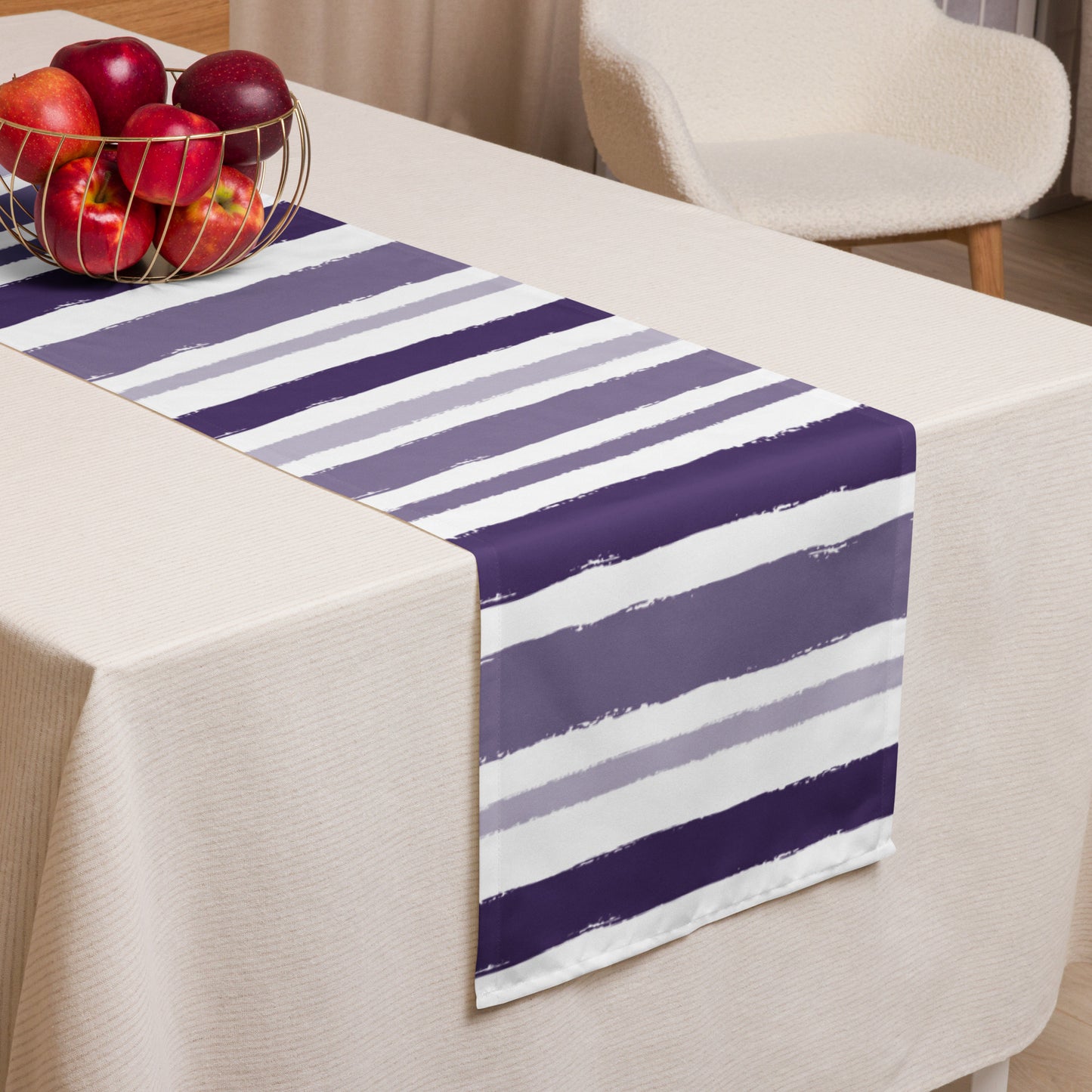 Table Runner with Hand-painted Brush Stroke Print | TRBS-1143