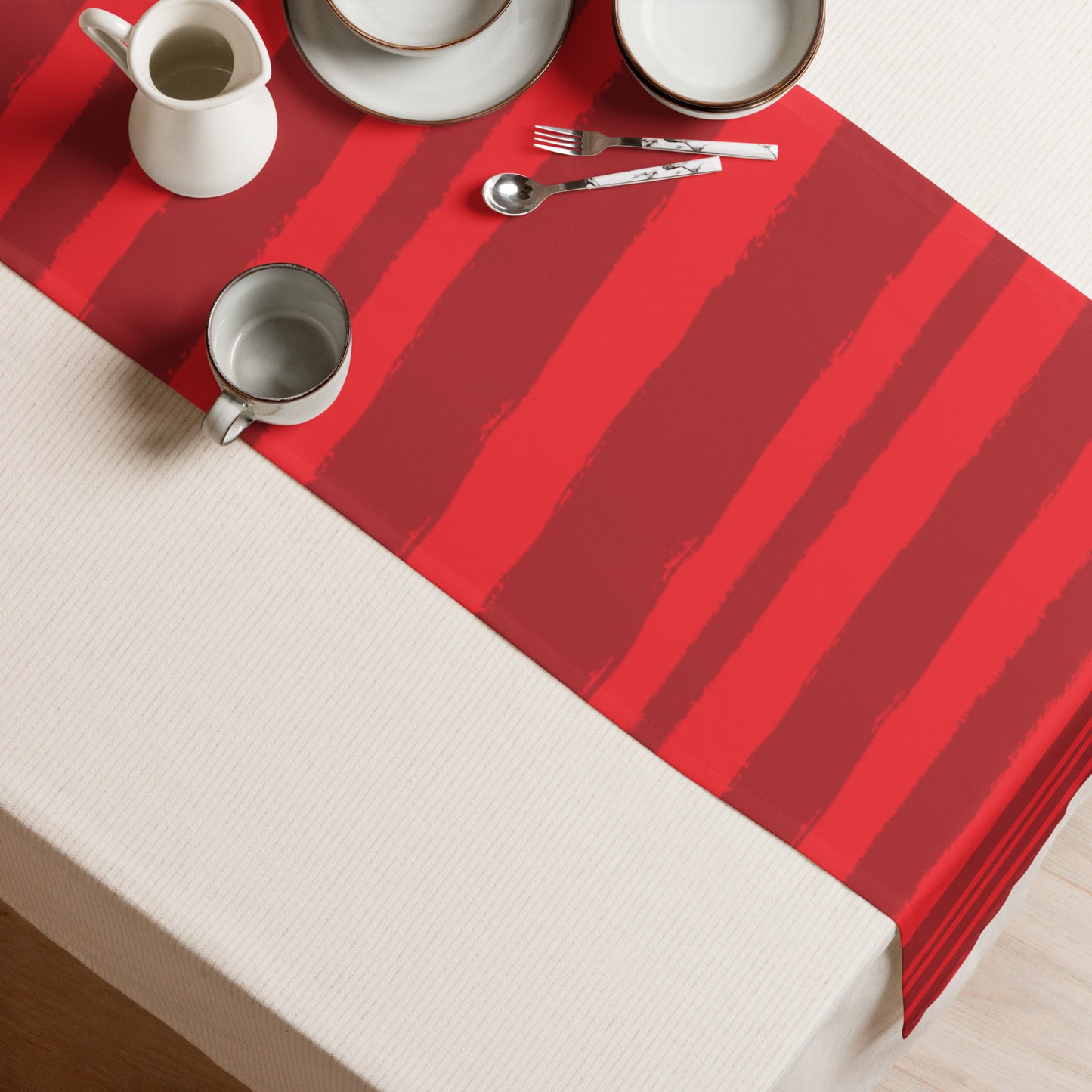 Table Runner with Hand-painted Brush Stroke Print | TRBS-1191