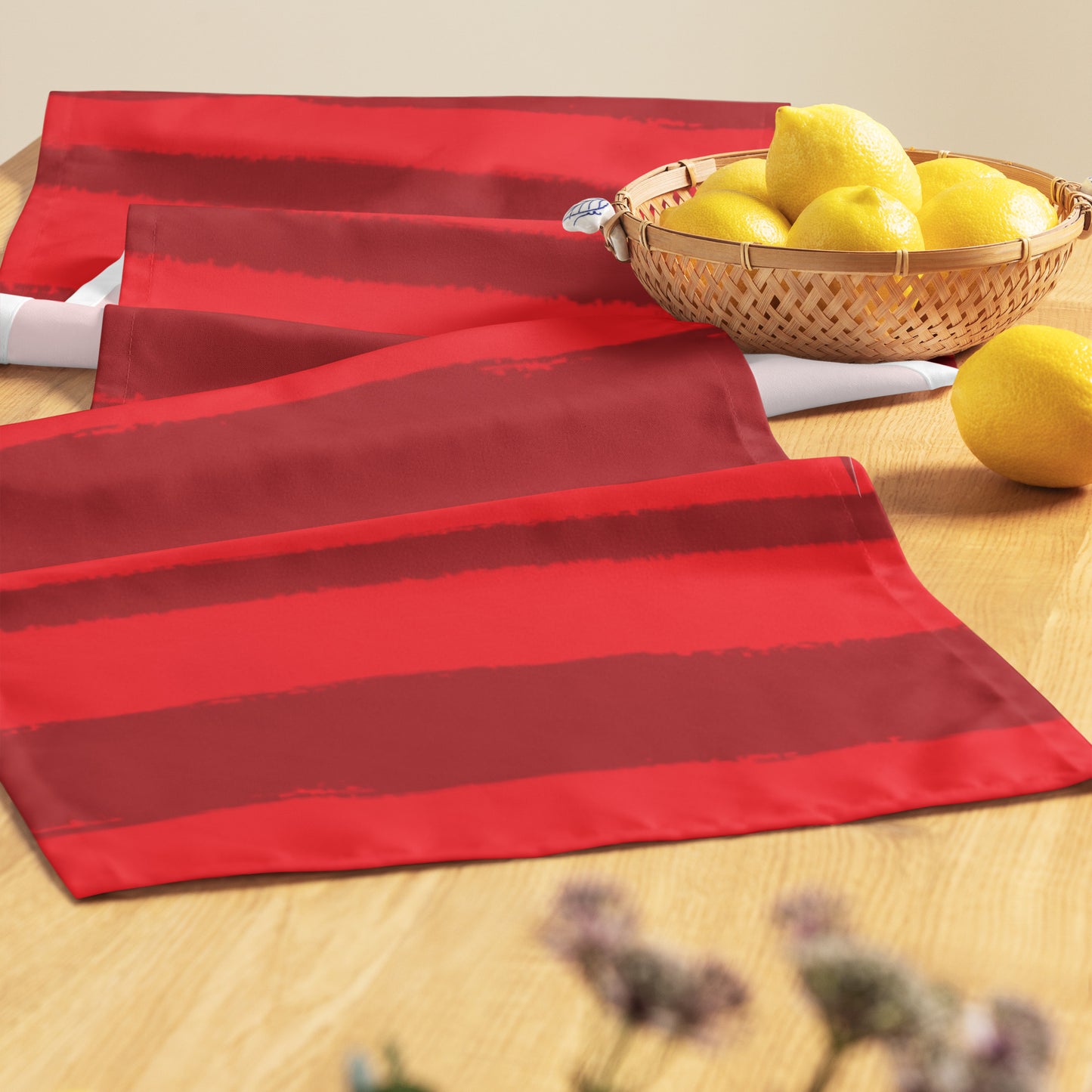 Table Runner with Hand-painted Brush Stroke Print | TRBS-1191