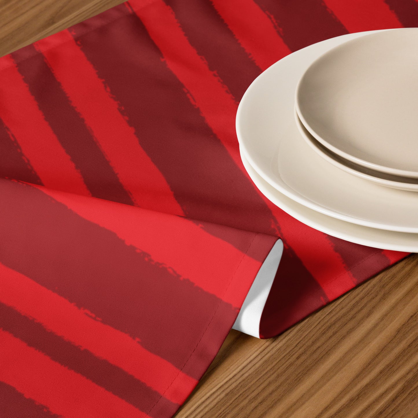 Table Runner with Hand-painted Brush Stroke Print | TRBS-1191