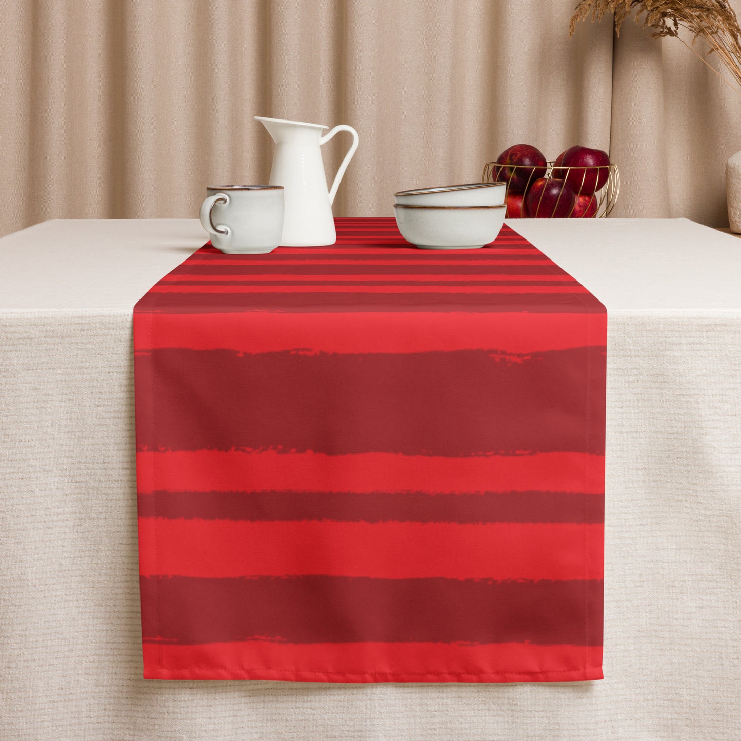 Table Runner with Hand-painted Brush Stroke Print | TRBS-1191