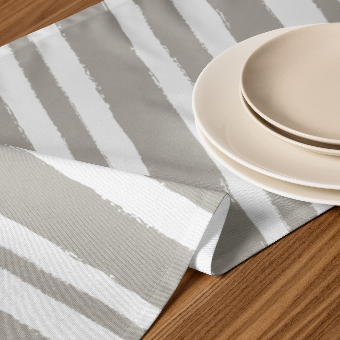 Table Runner with Hand-painted Brush Stroke Print | TRBS-1193