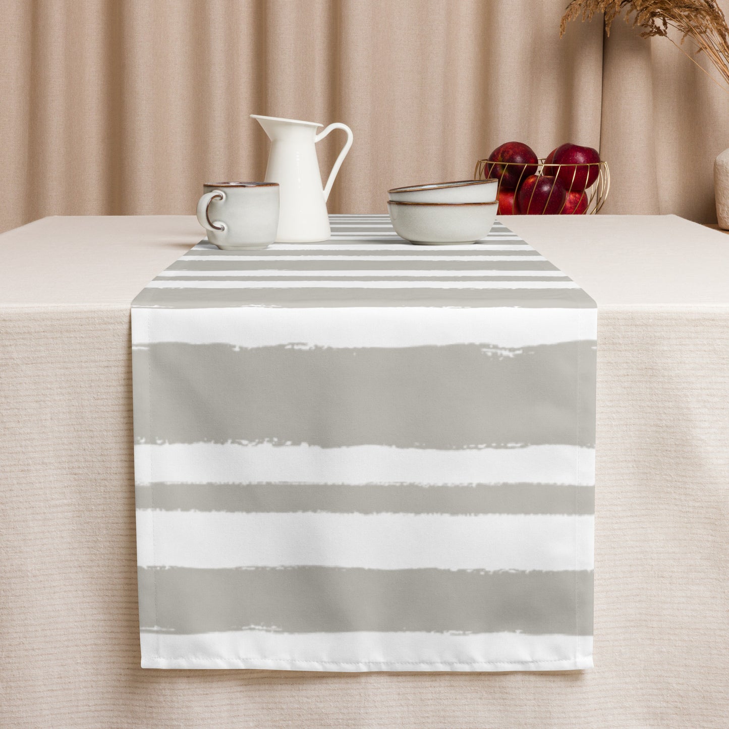 Table Runner with Hand-painted Brush Stroke Print | TRBS-1193