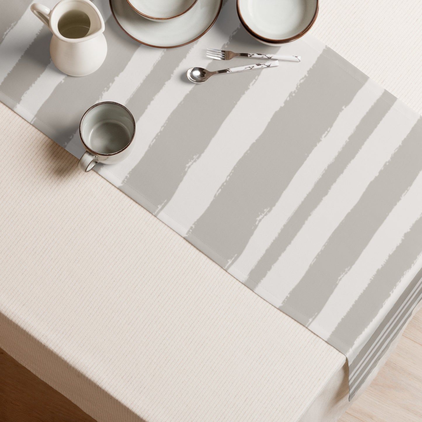 Table Runner with Hand-painted Brush Stroke Print | TRBS-1202