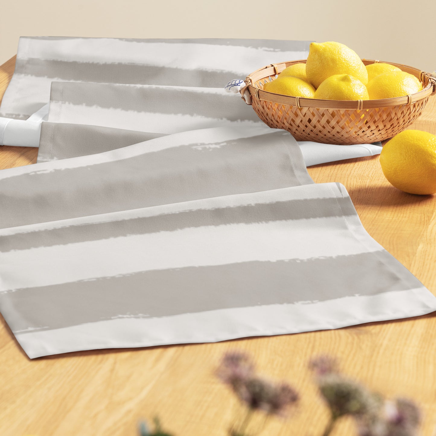 Table Runner with Hand-painted Brush Stroke Print | TRBS-1202