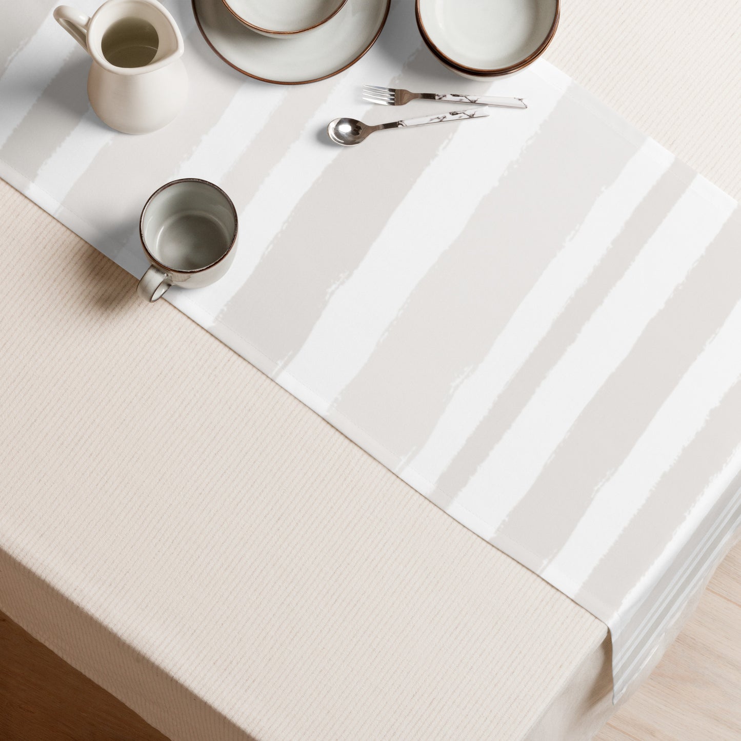 Table Runner with Hand-painted Brush Stroke Print | TRBS-1204