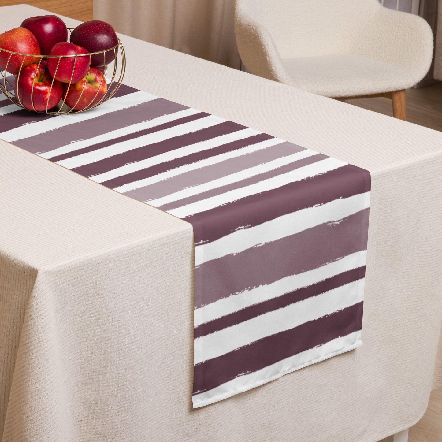 Table Runner with Hand-painted Brush Stroke Print | TRBS-1211