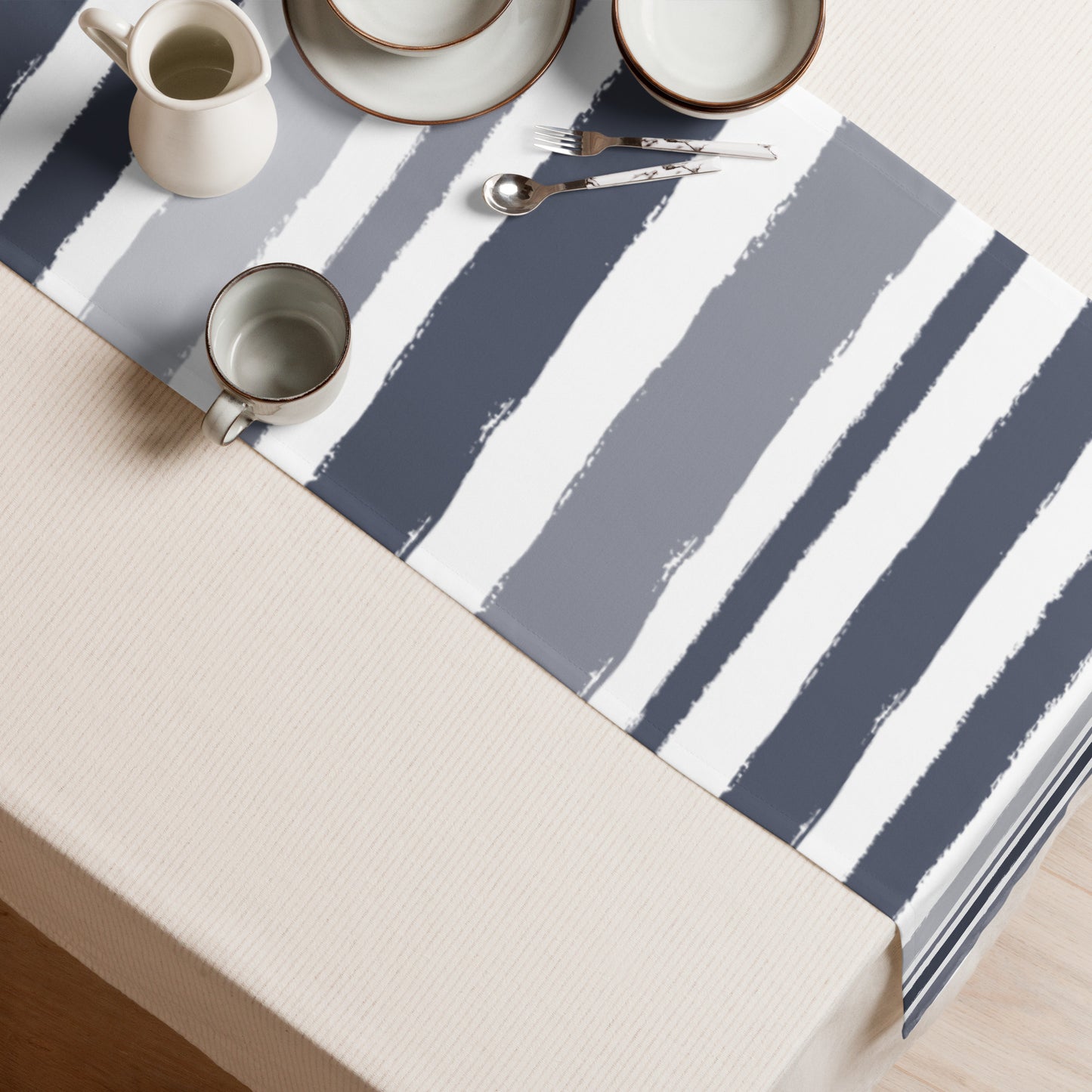 Table Runner with Hand-painted Brush Stroke Print | TRBS-1212