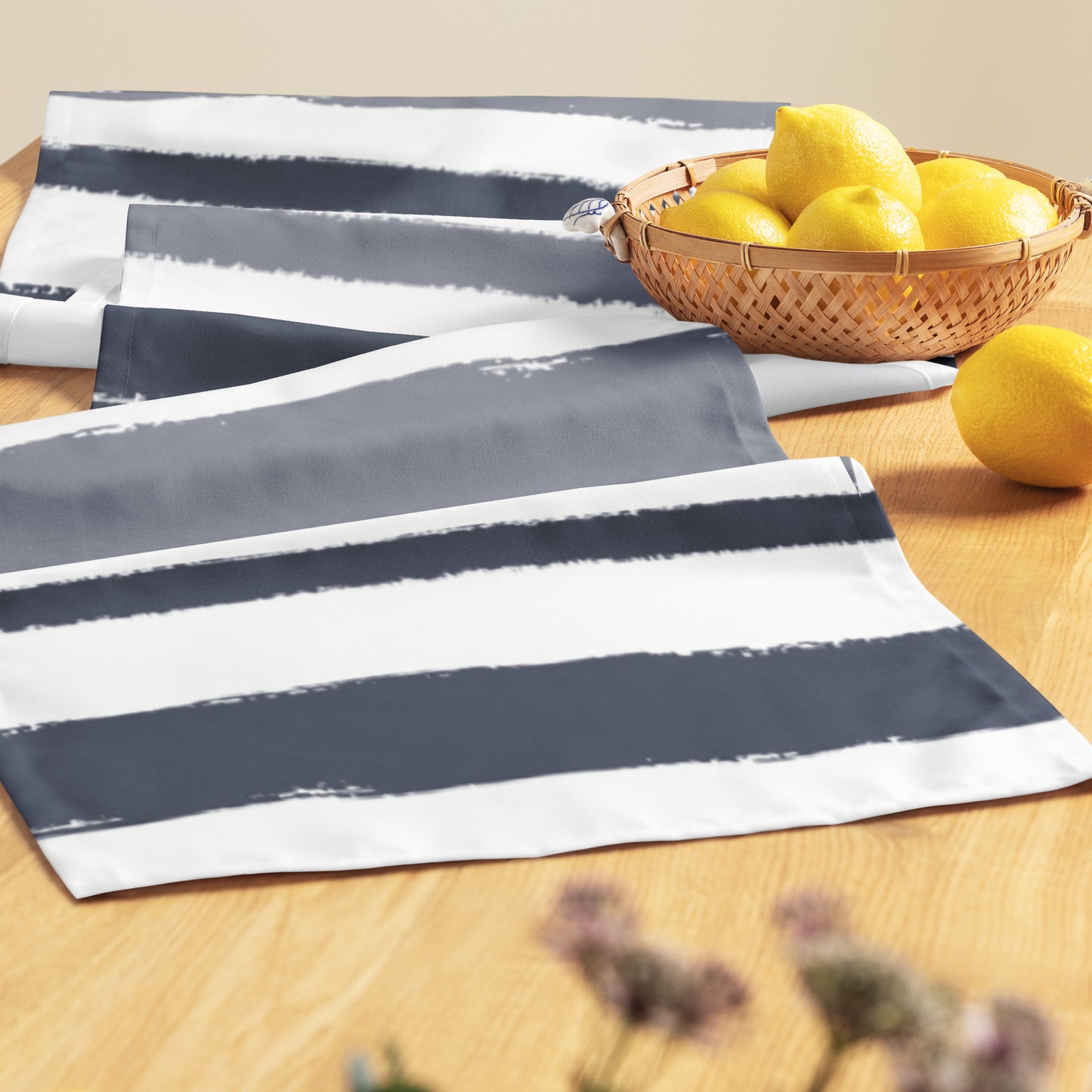 Table Runner with Hand-painted Brush Stroke Print | TRBS-1212