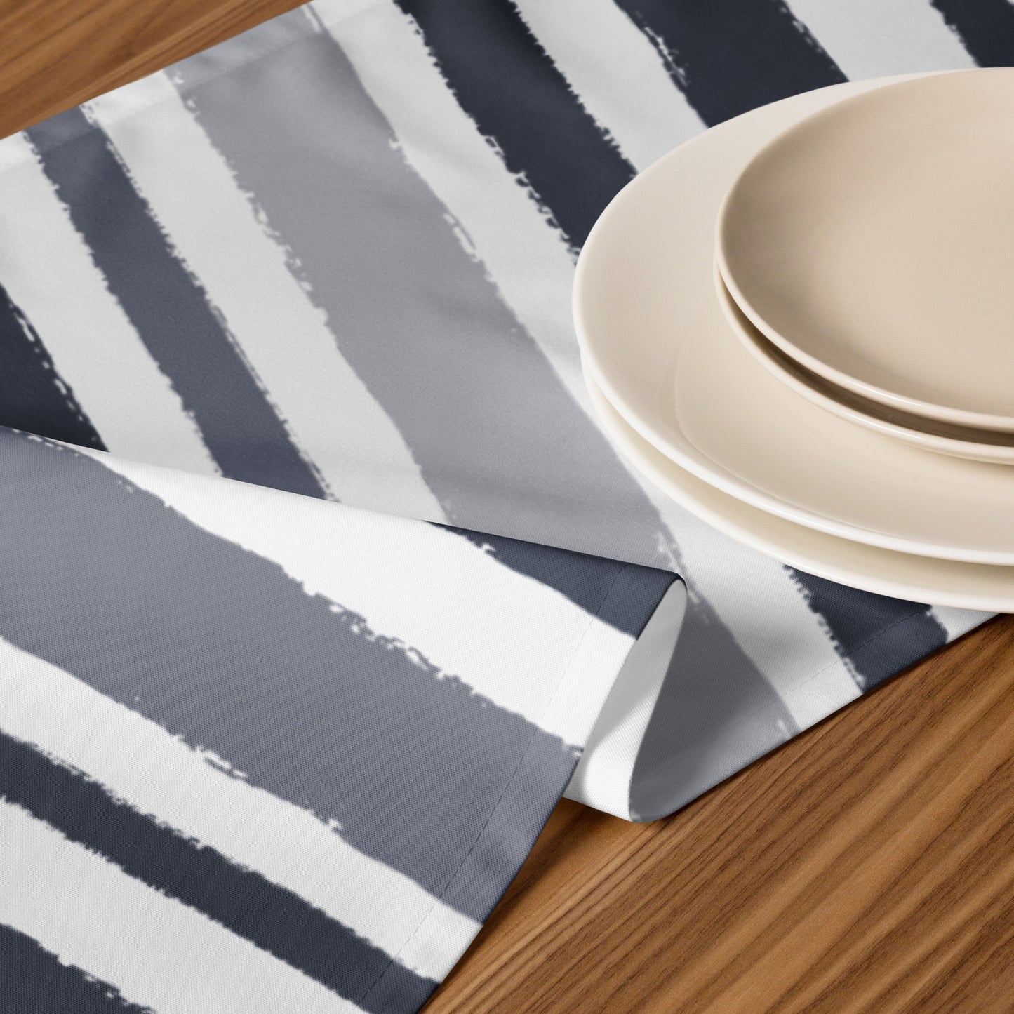 Table Runner with Hand-painted Brush Stroke Print | TRBS-1212
