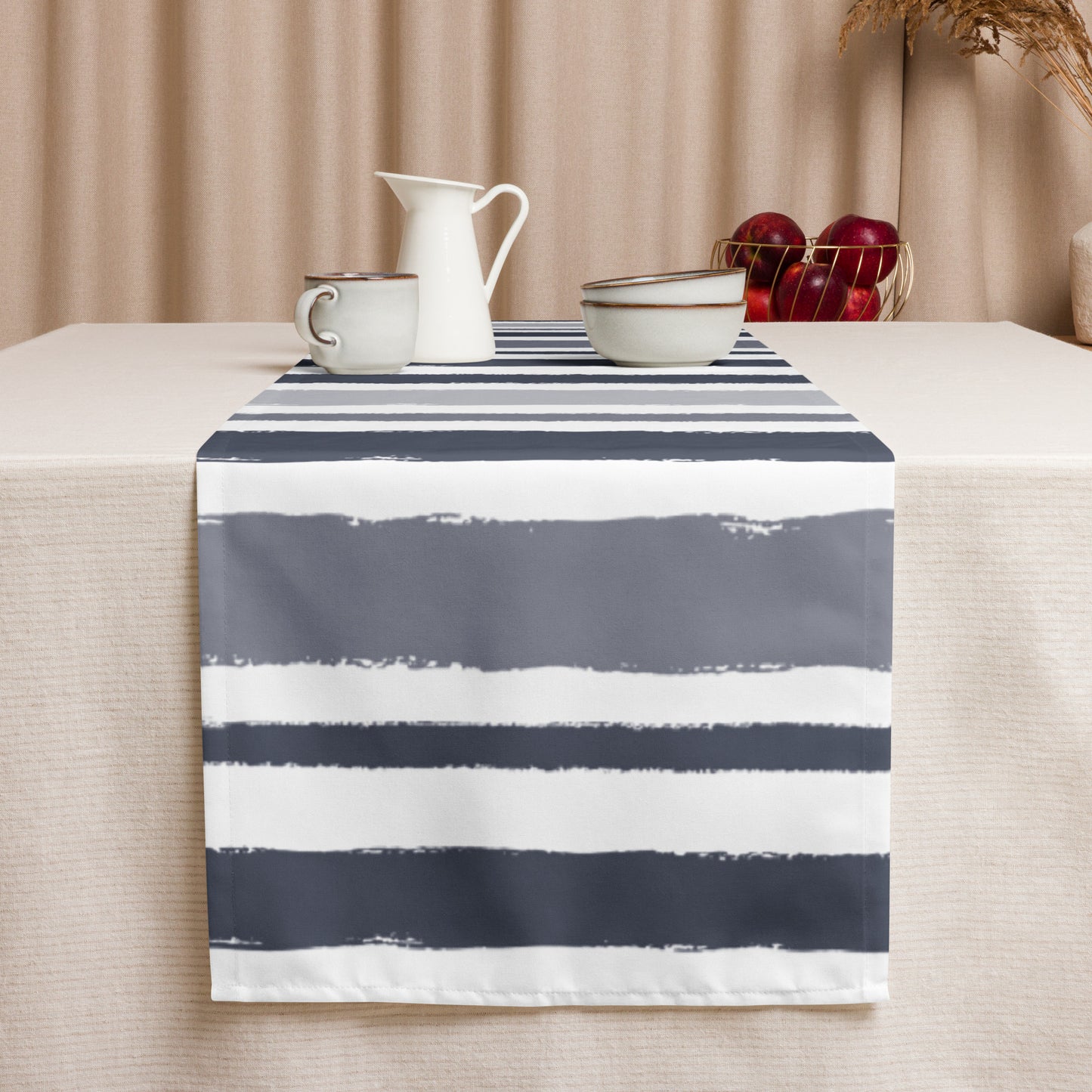Table Runner with Hand-painted Brush Stroke Print | TRBS-1212