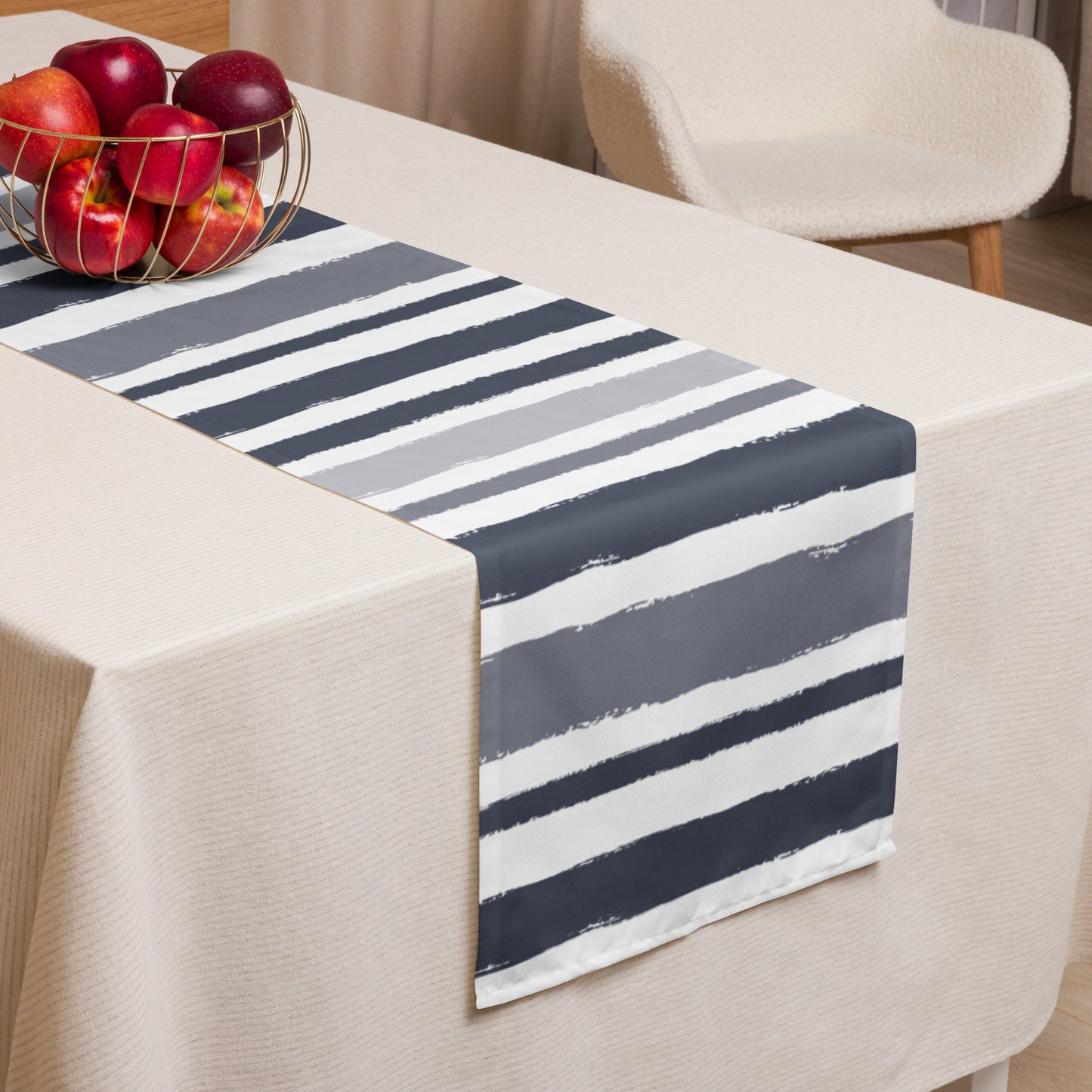 Table Runner with Hand-painted Brush Stroke Print | TRBS-1212
