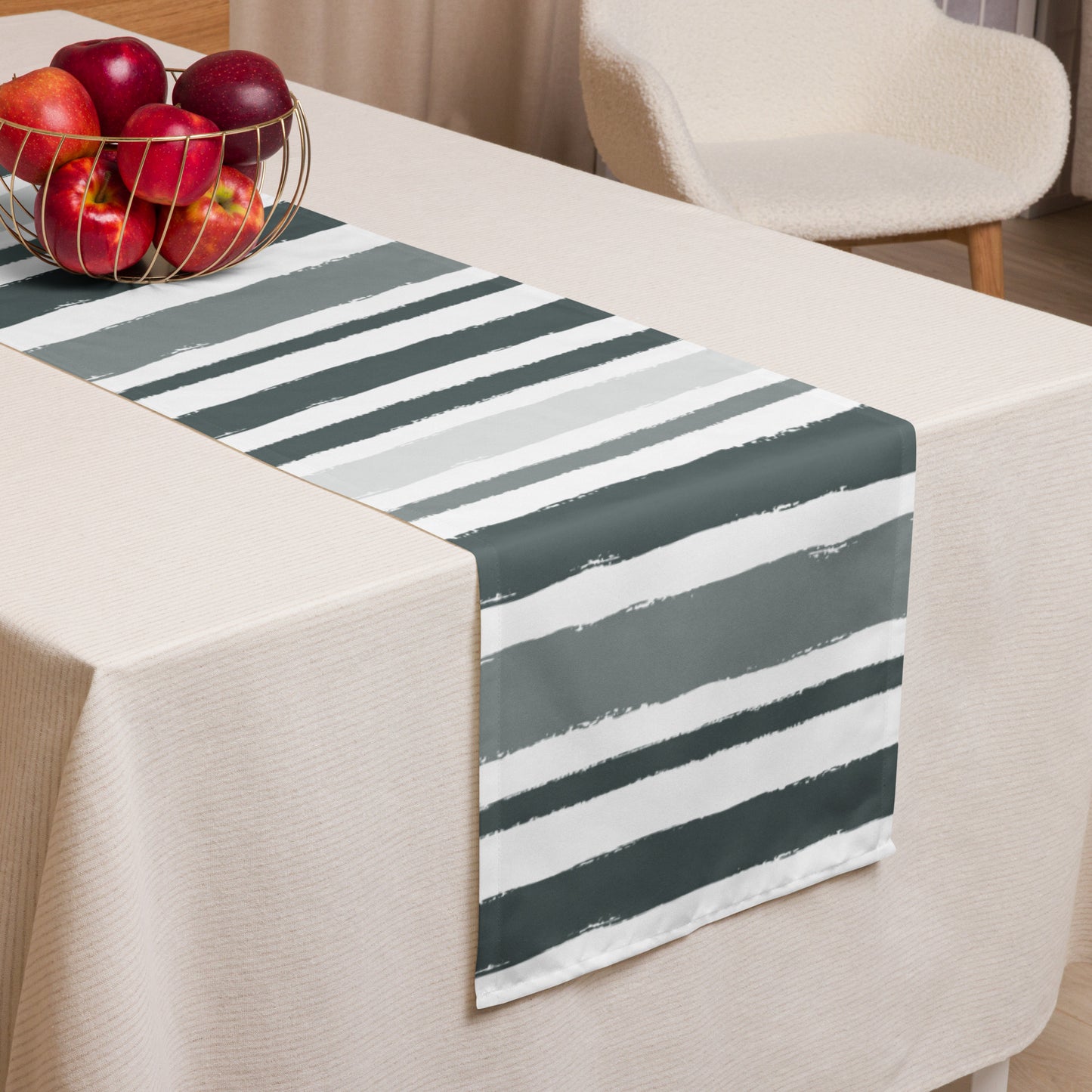 Table Runner with Hand-painted Brush Stroke Print | TRBS-1213