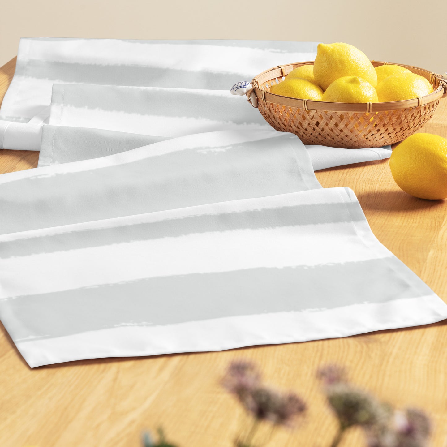 Table Runner with Hand-painted Brush Stroke Print | TRBS-1214