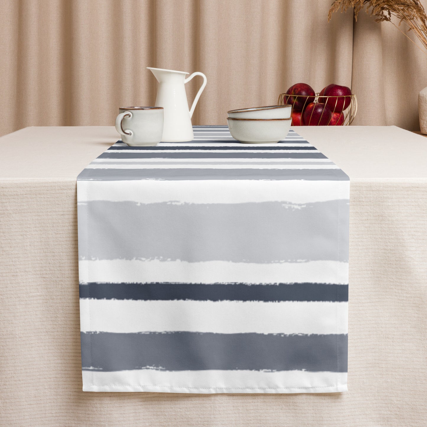 Table Runner with Hand-painted Brush Stroke Print | TRBS-1221