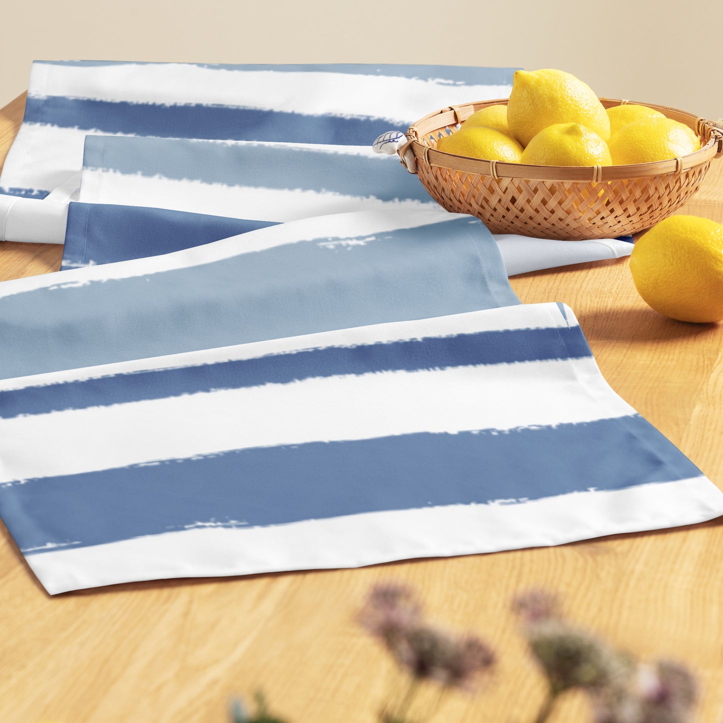 Table Runner with Hand-painted Brush Stroke Print | TRBS-1231