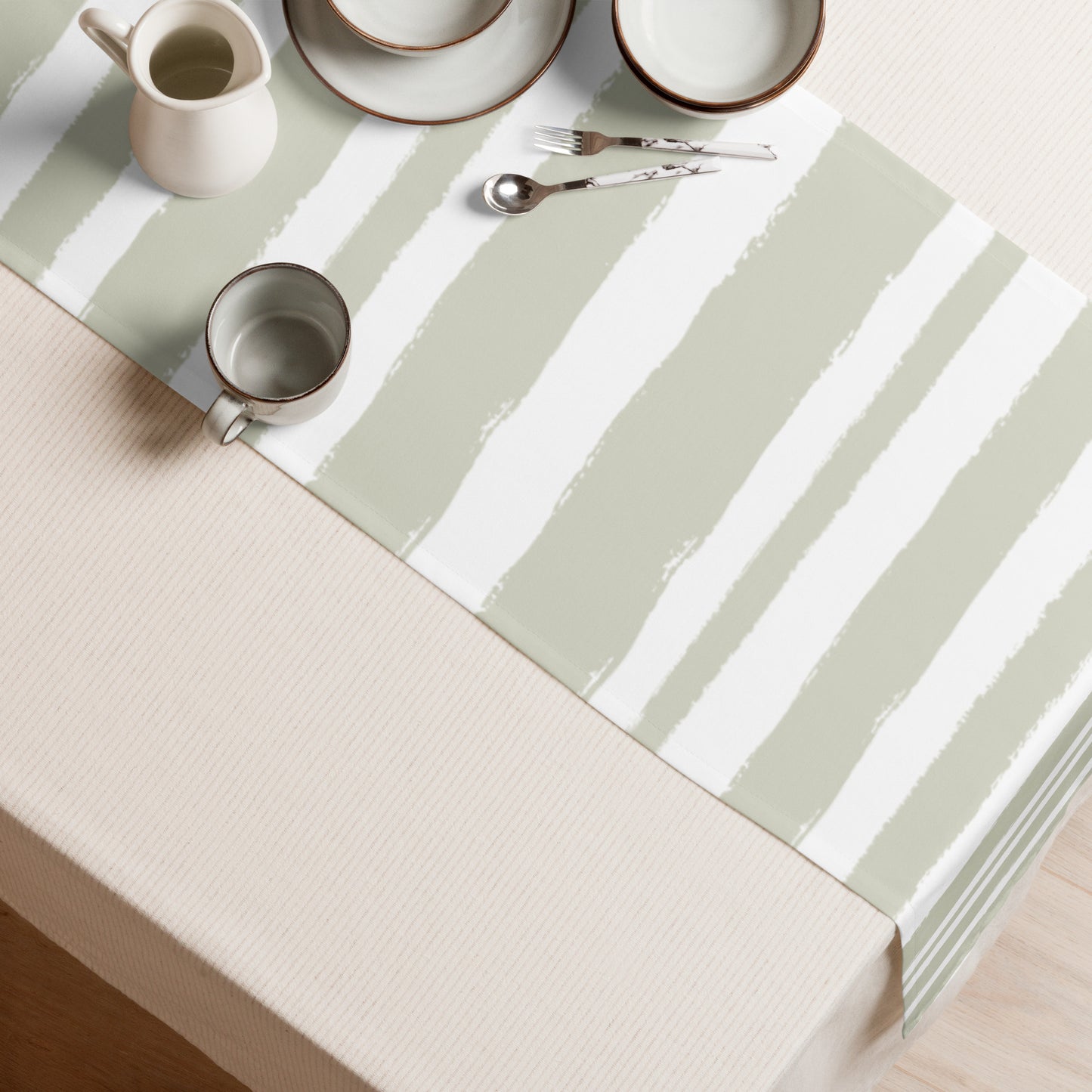 Table Runner with Hand-painted Brush Stroke Print | TRBS-1241