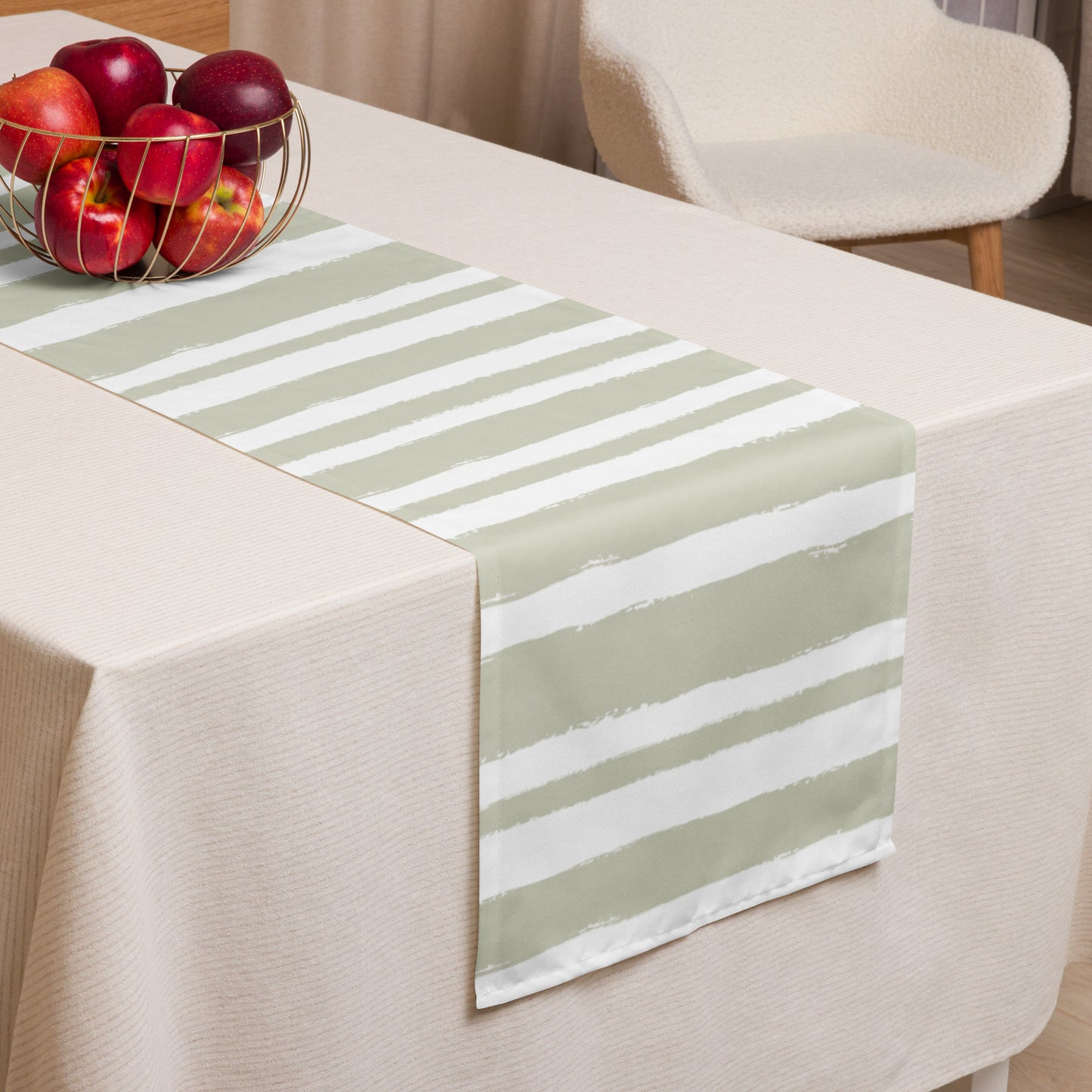 Table Runner with Hand-painted Brush Stroke Print | TRBS-1241