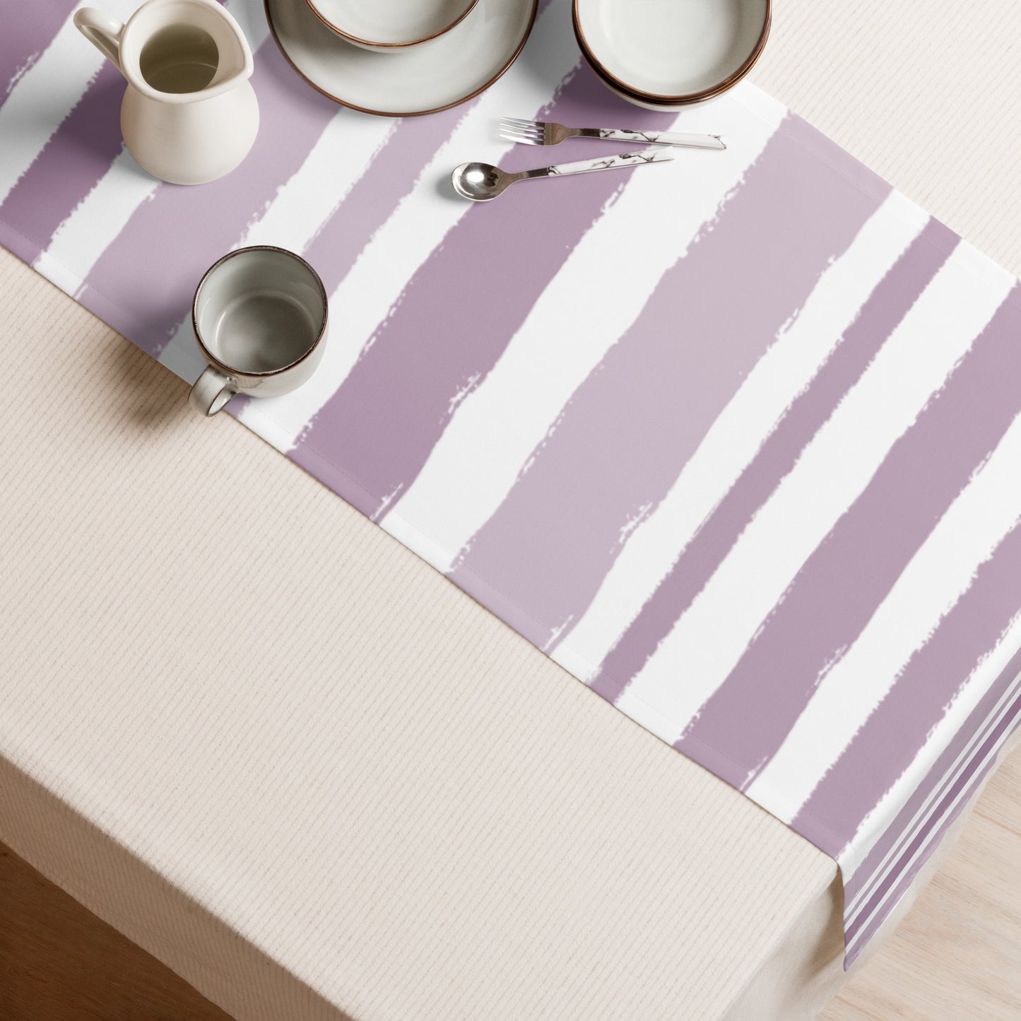 Table Runner with Hand-painted Brush Stroke Print | TRBS-1252