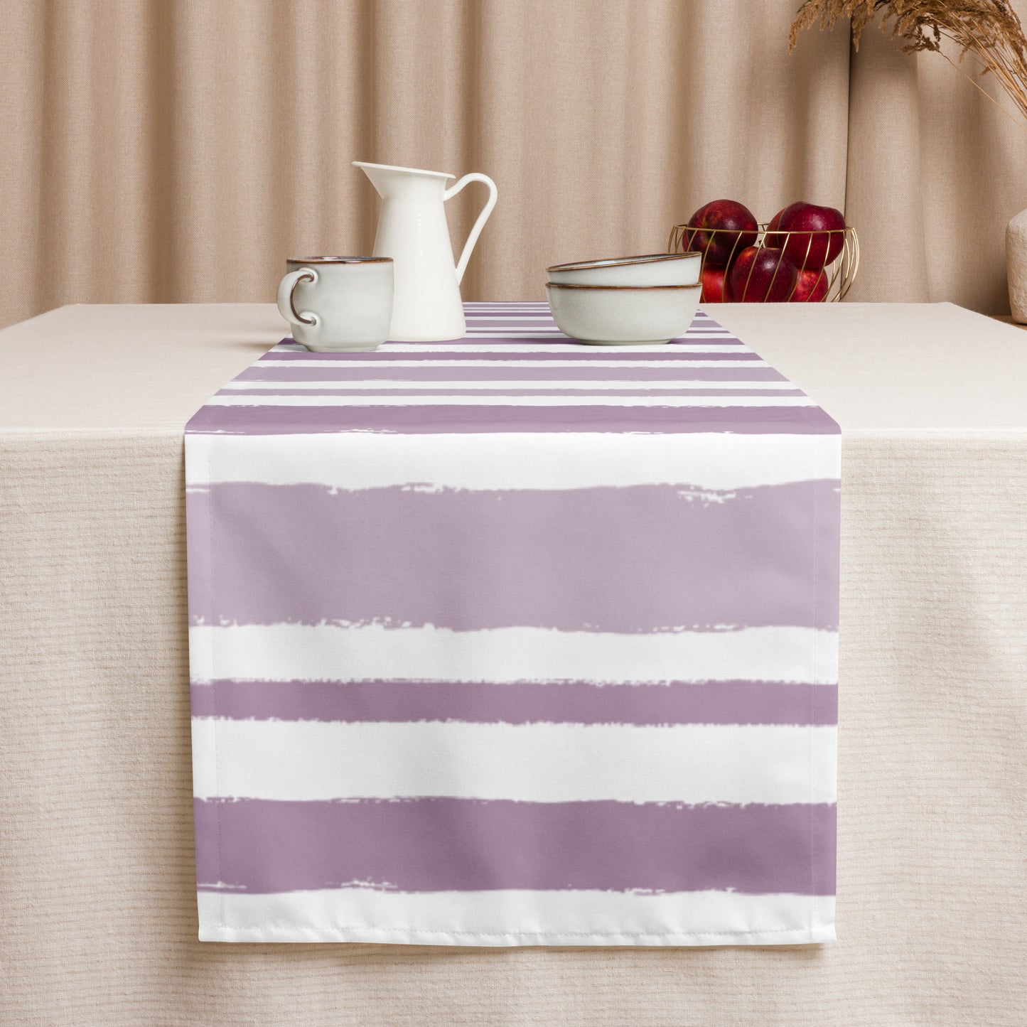 Table Runner with Hand-painted Brush Stroke Print | TRBS-1252