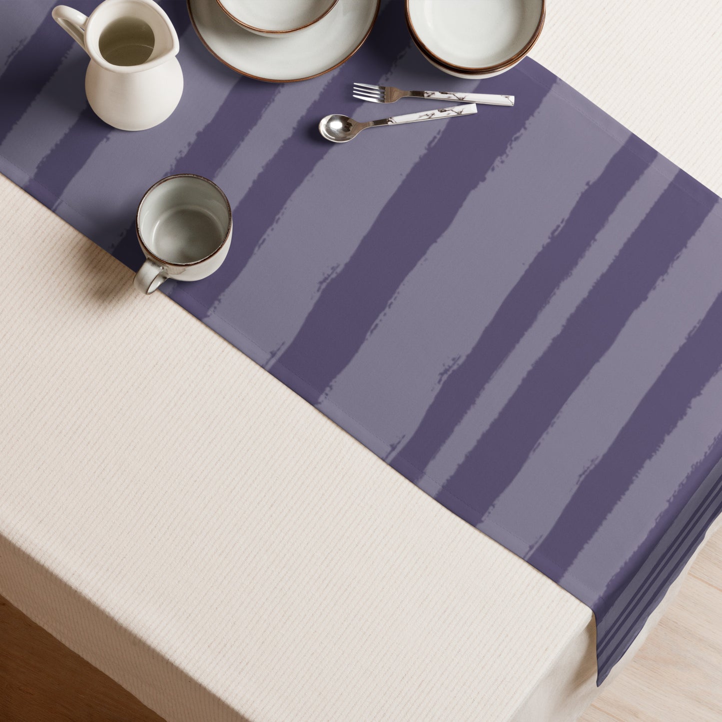 Table Runner with Hand-painted Brush Stroke Print | TRBS-1261