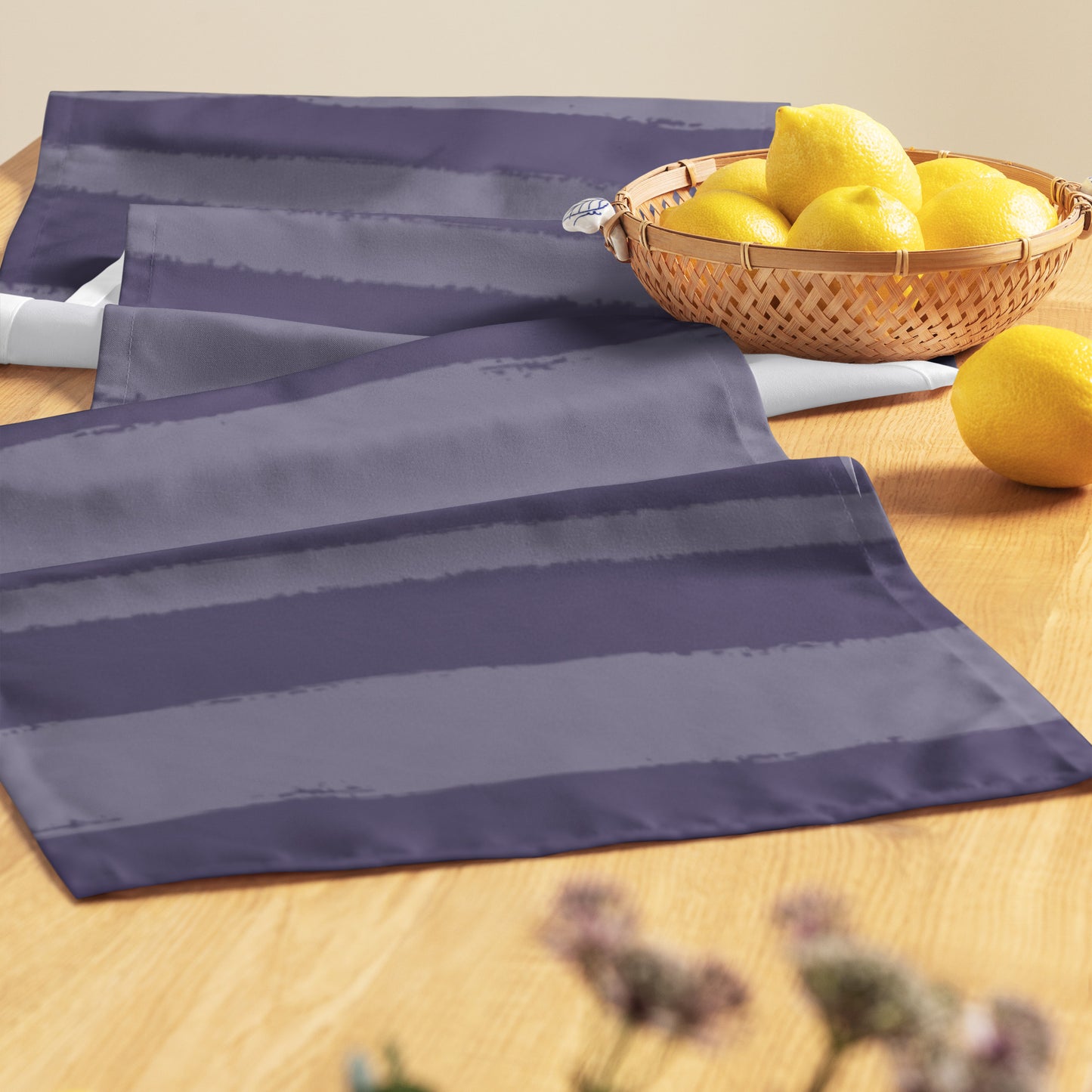 Table Runner with Hand-painted Brush Stroke Print | TRBS-1261